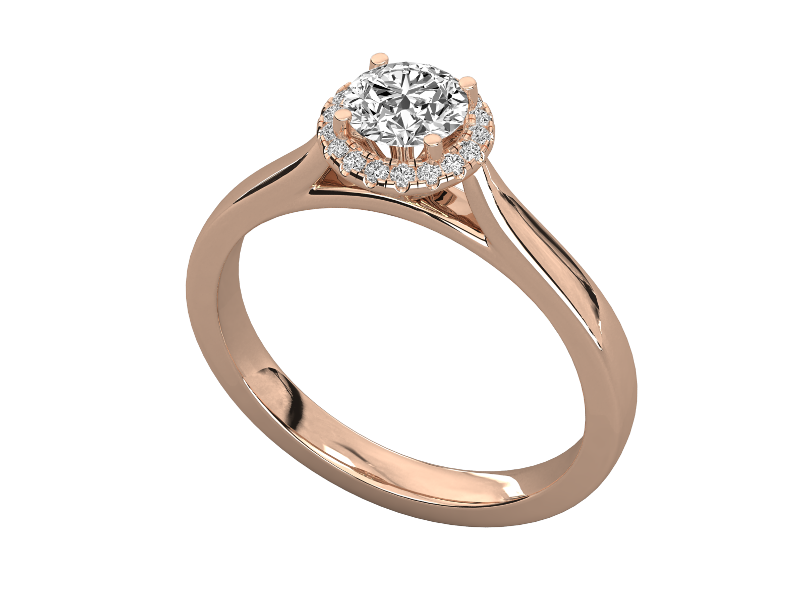 Keeva Jewels Round Diamond Halo Engagement Ring - KJR5109