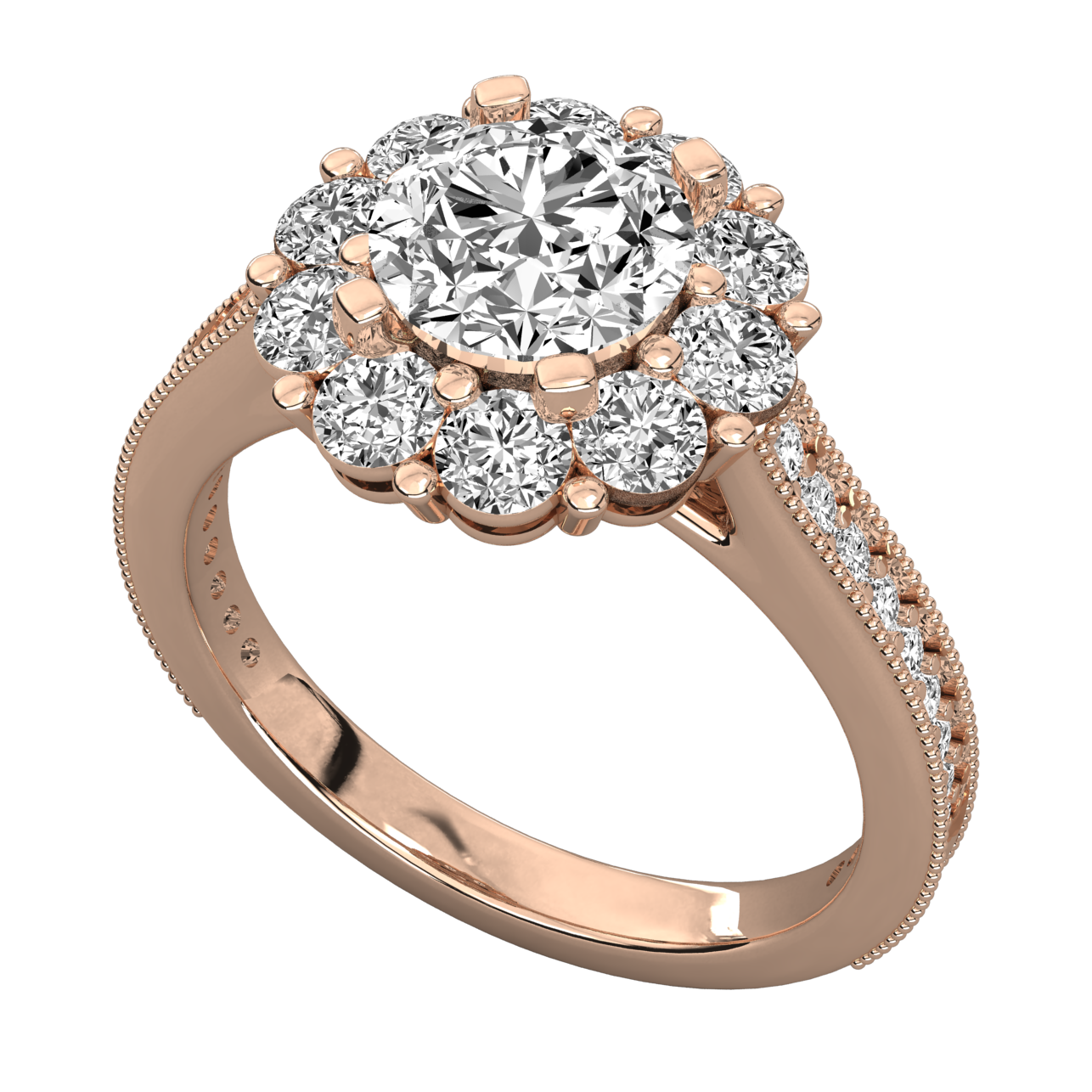 Keeva Jewels Round Diamond Halo Engagement Ring - KJR5086