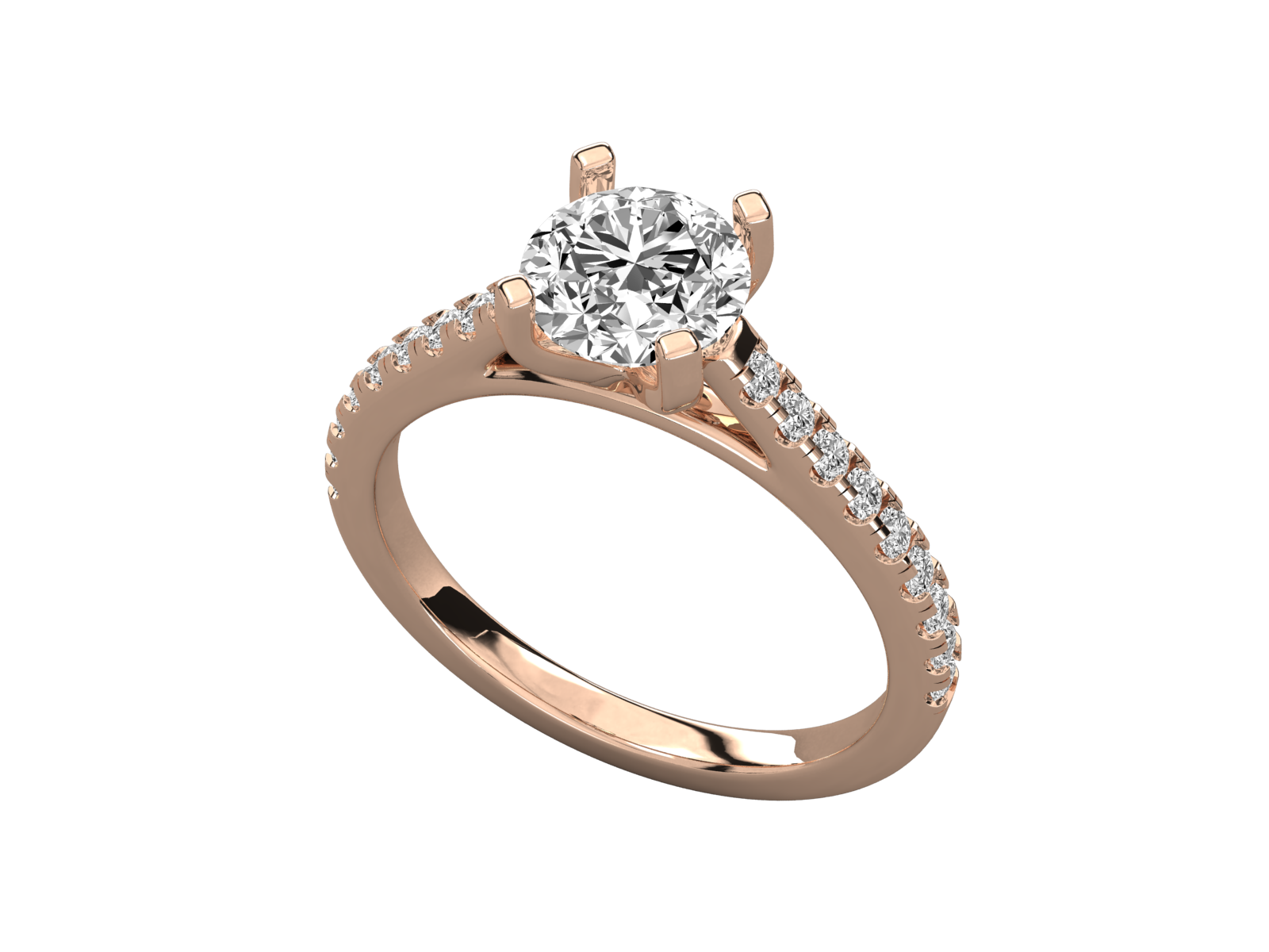 Keeva Jewels Round Diamond Micro prong Set Solitaire Ring - KJR5158