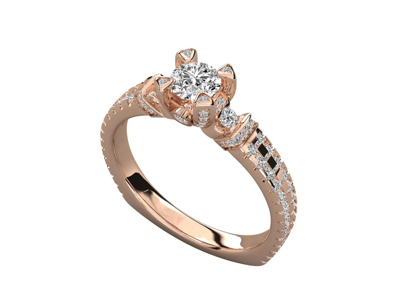 Keeva Jewels Round Diamond Designer Solitaire Ring - KJR5128