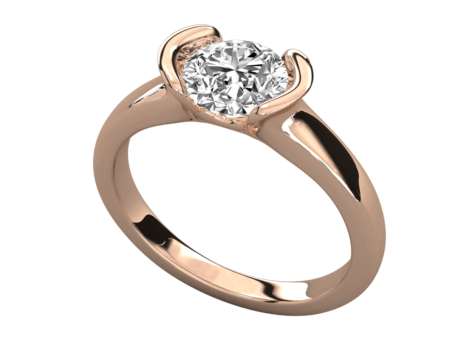 Keeva Jewels Round Diamond Solitaire Ring - KJR5176