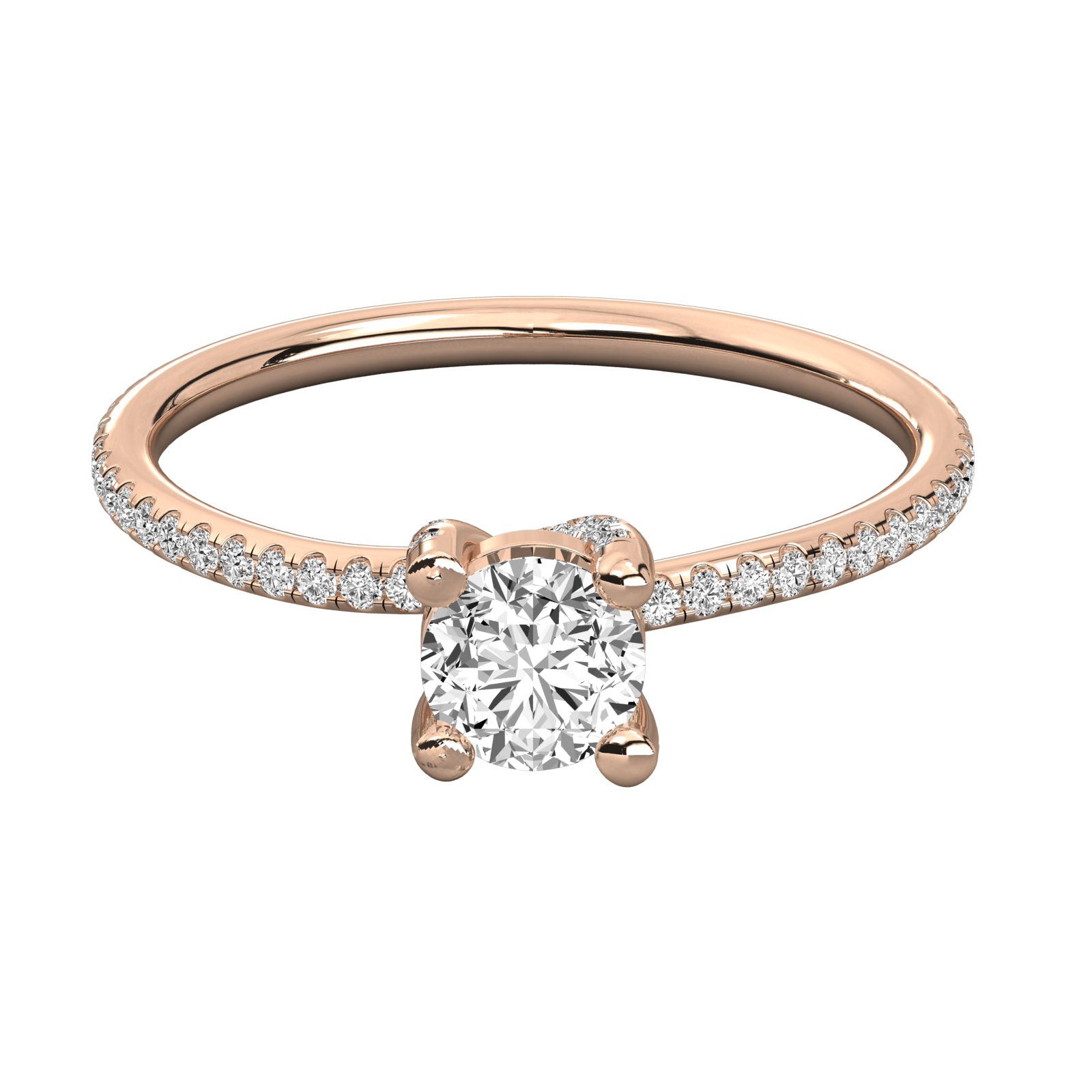 Keeva Jewels Round Diamond Micro Prong Set Solitaire Ring - KJR5074