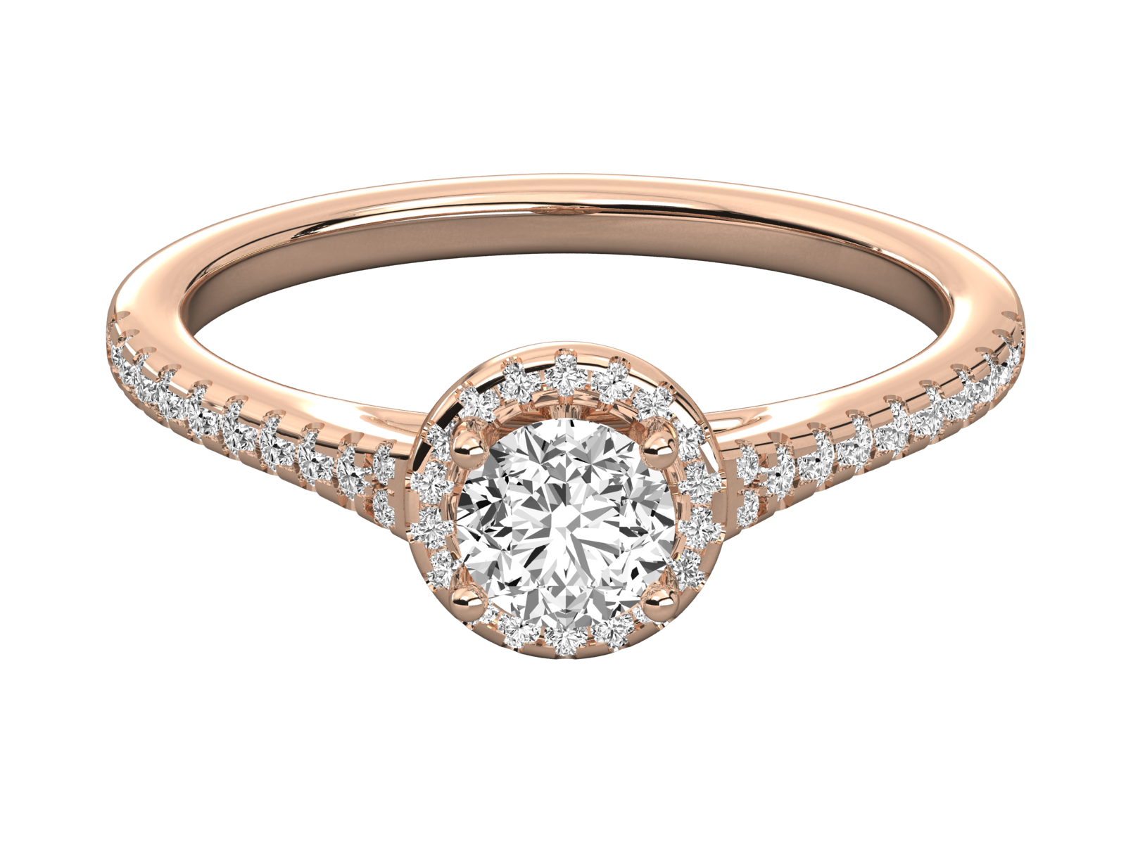 Keeva Jewels Round Diamond Halo Engagement Ring - KJR5114