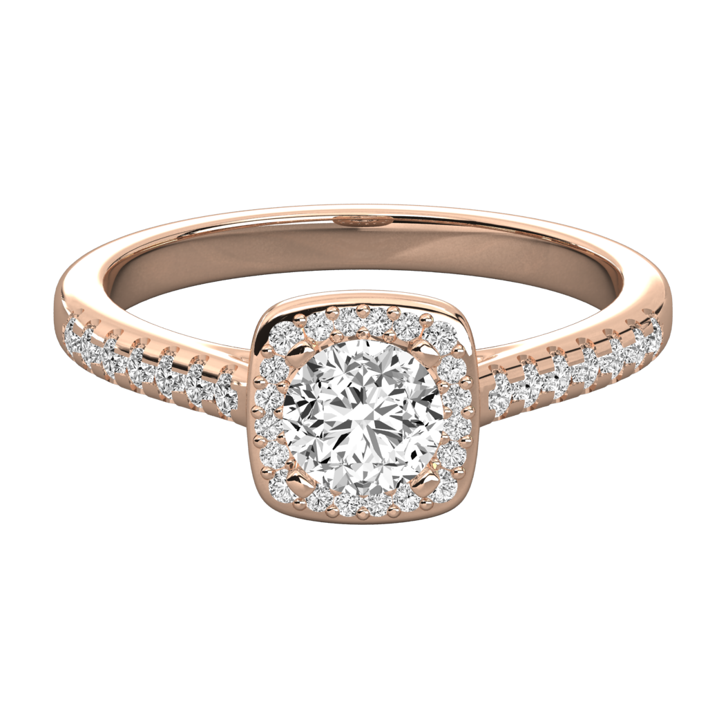 Keeva Jewels Round Diamond Halo Engagement Ring - KJR5092