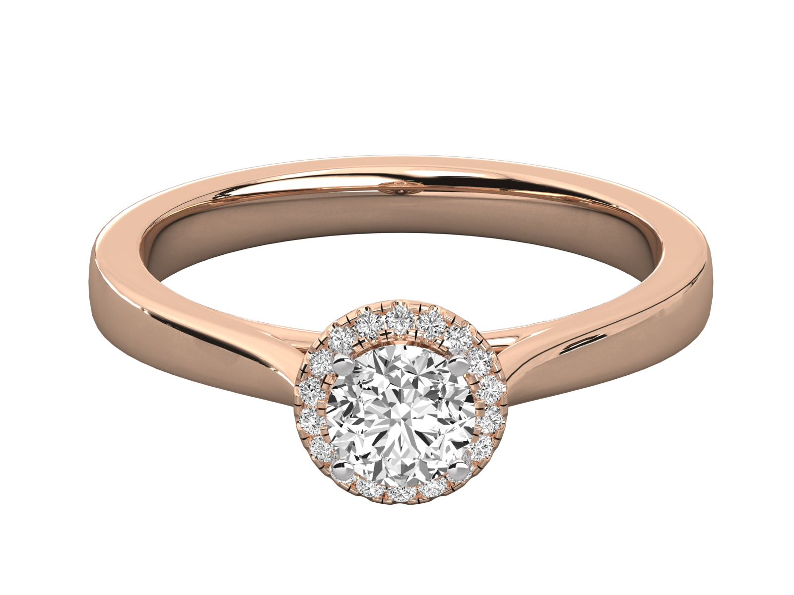 Keeva Jewels Round Diamond Halo Engagement Ring - KJR5109