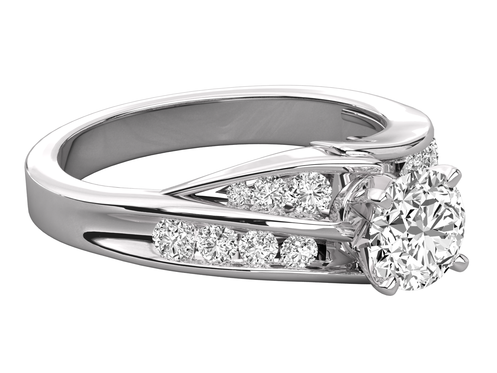 Keeva Jewels Round Diamond Two Shank Solitaire Engagement Ring - KJR5230