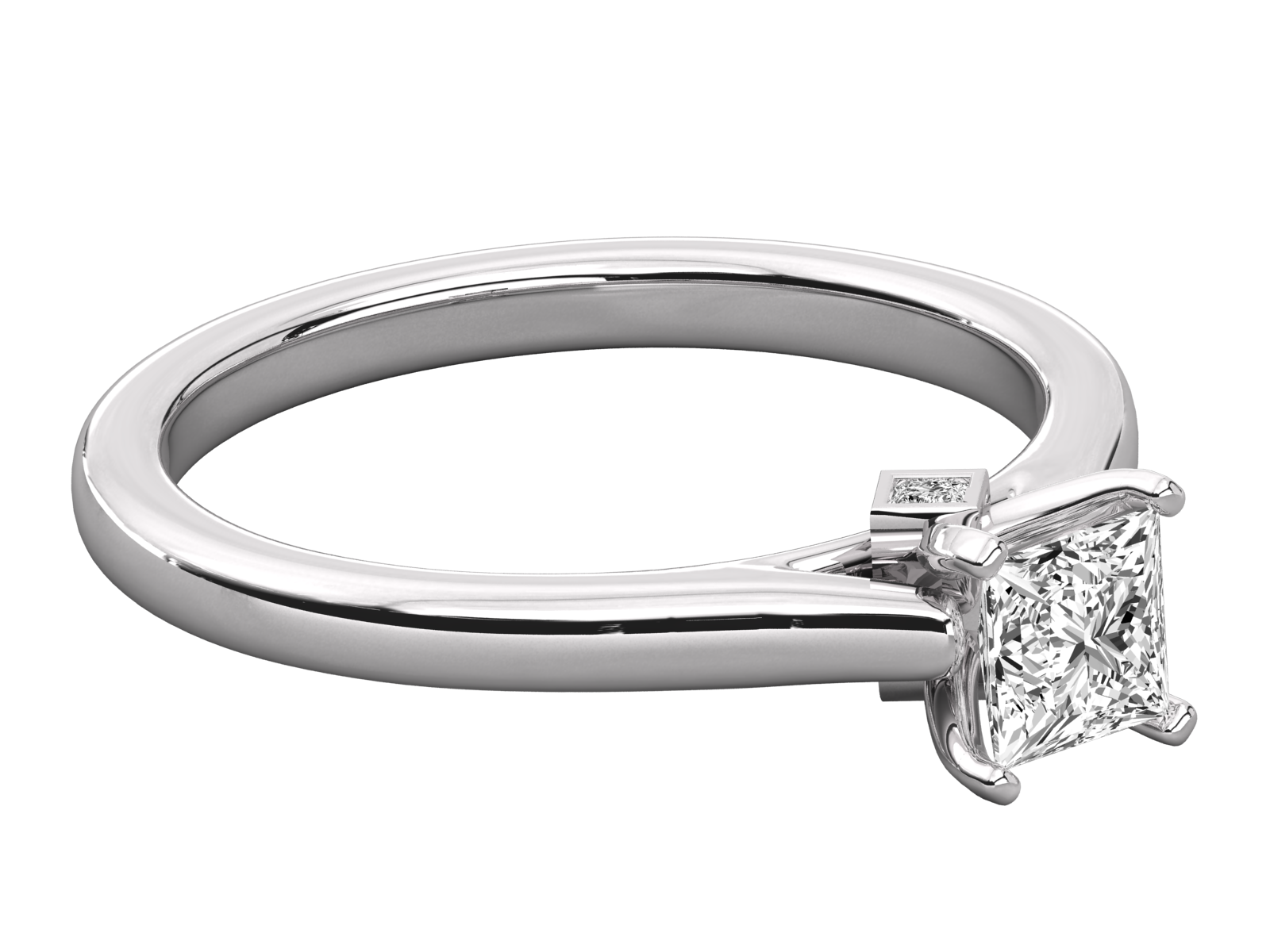 Keeva Jewels Princess Cut Diamond Solitaire Ring - KJR5180