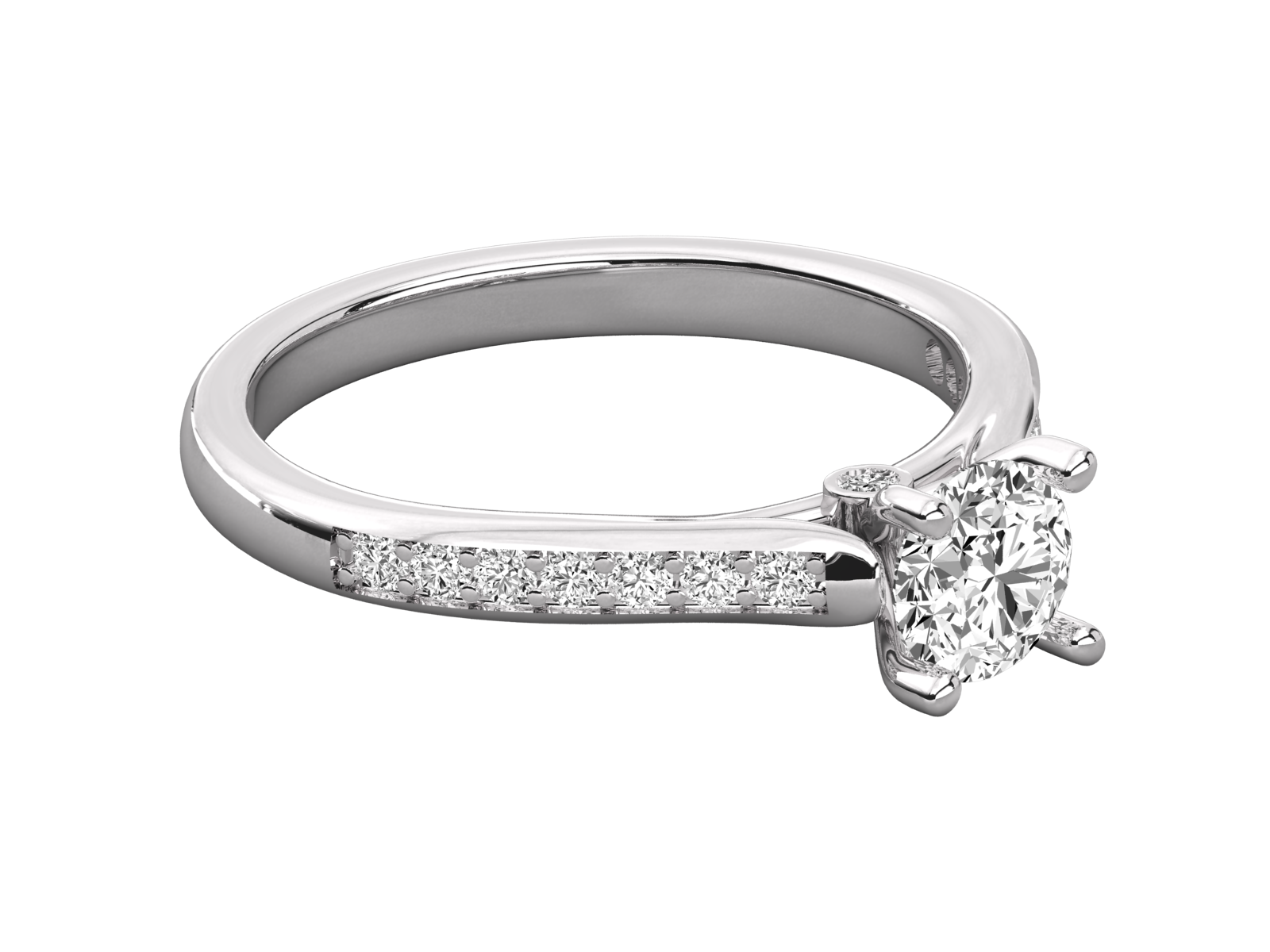 Keeva Jewels Round Diamond Lightwaight Prong Set Solitaire Ring - KJR5168