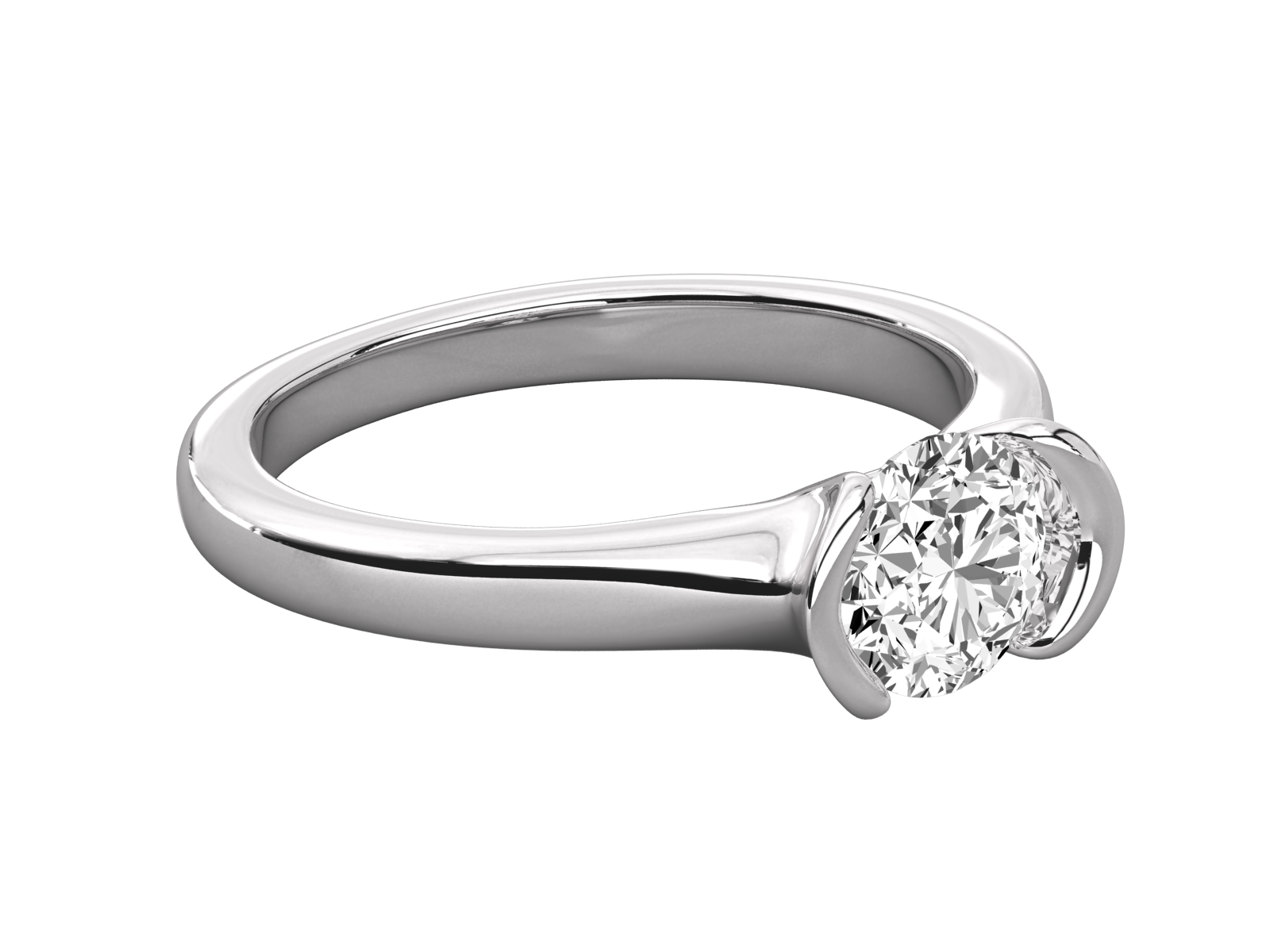 Keeva Jewels Round Diamond Solitaire Ring - KJR5176