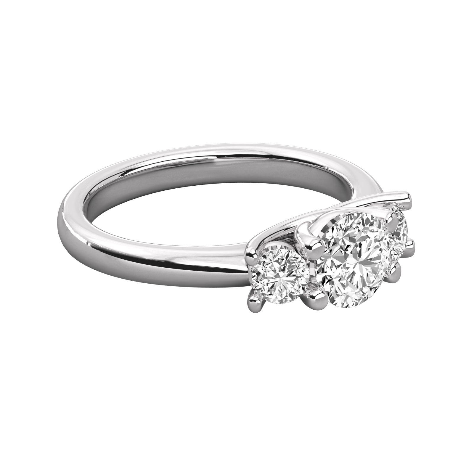 Keeva Jewels Round Diamond 3 Stone Wedding Band - KJR5038