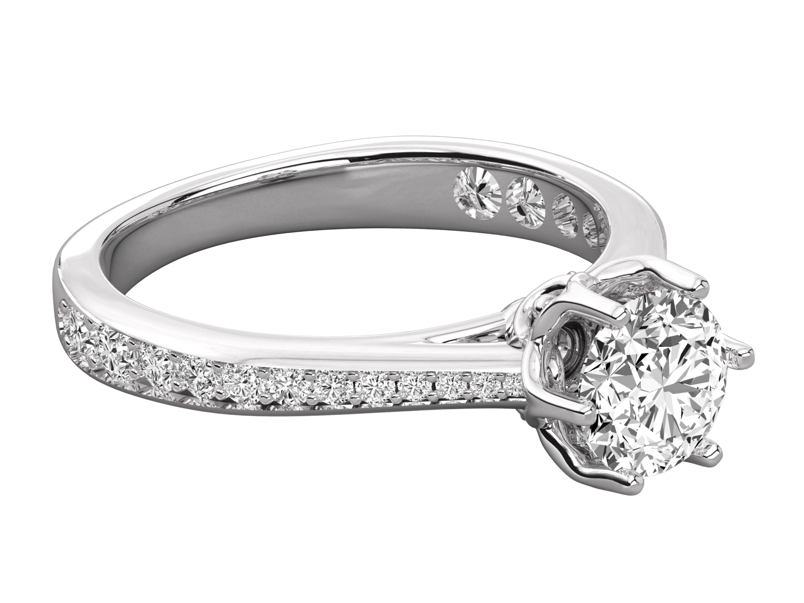 Keeva Jewels Round Diamond Designer Solitaire Wedding Ring - KJR5182