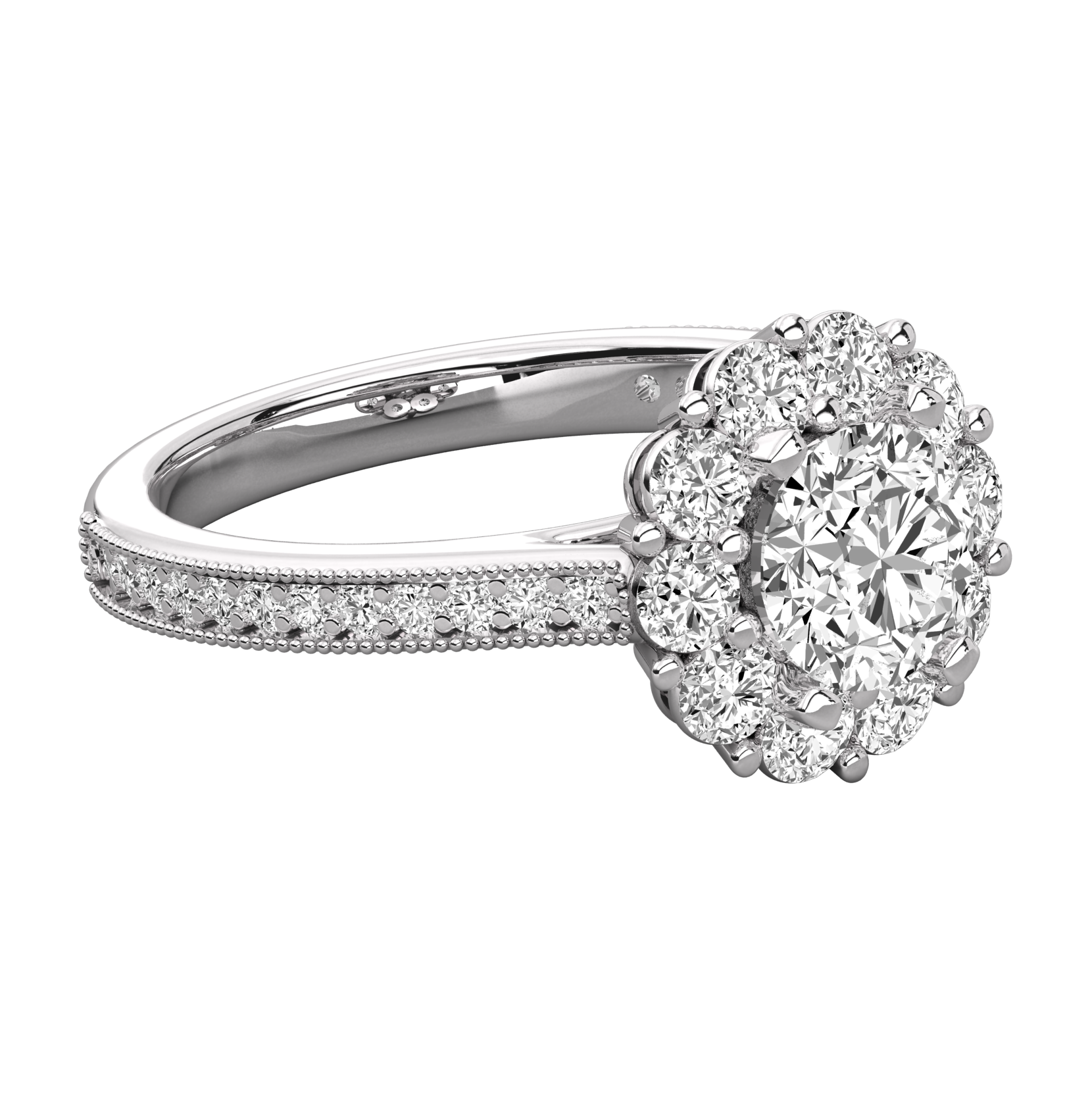 Keeva Jewels Round Diamond Halo Engagement Ring - KJR5086