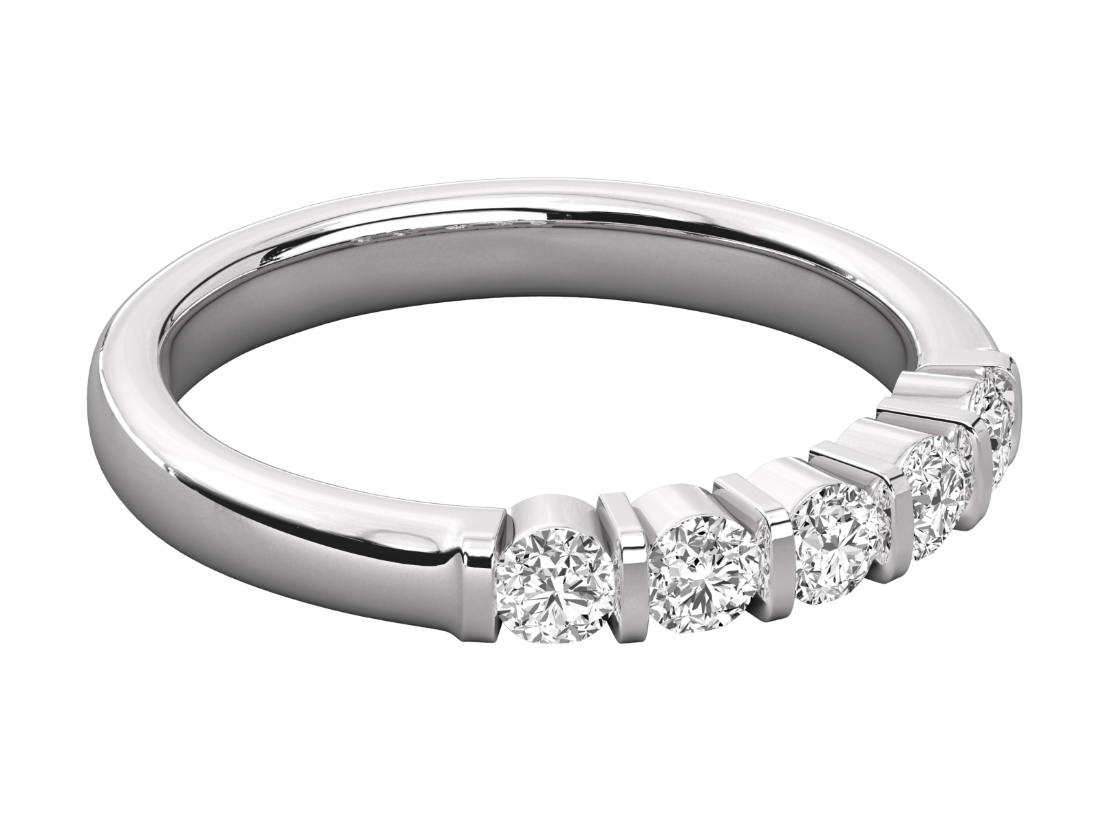 Keeva Jewels Round Diamond 5 Stone Wedding Band - KJR5217