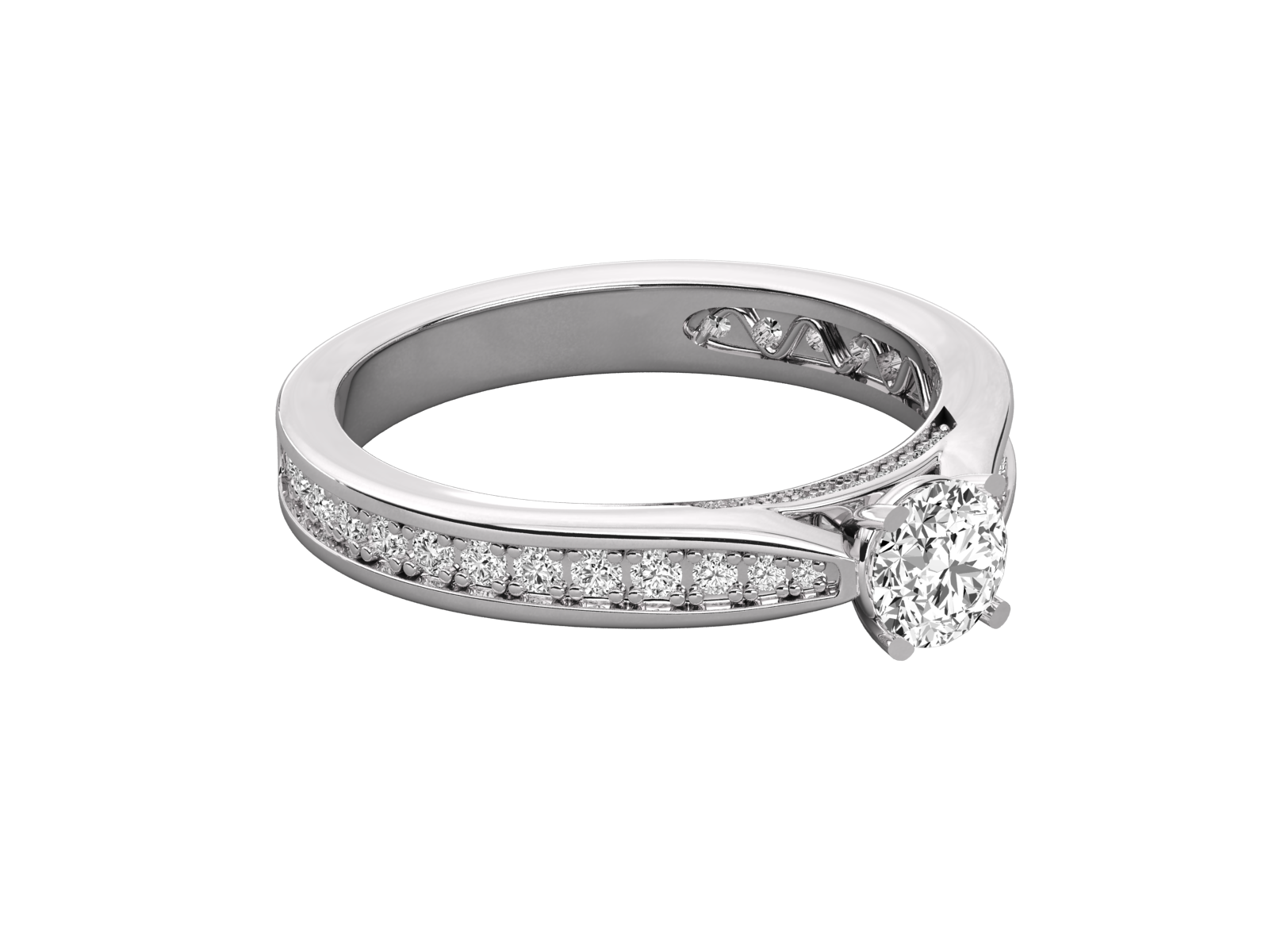 Keeva Jewels Round Diamond Solitaire Wedding Band - KJR5139