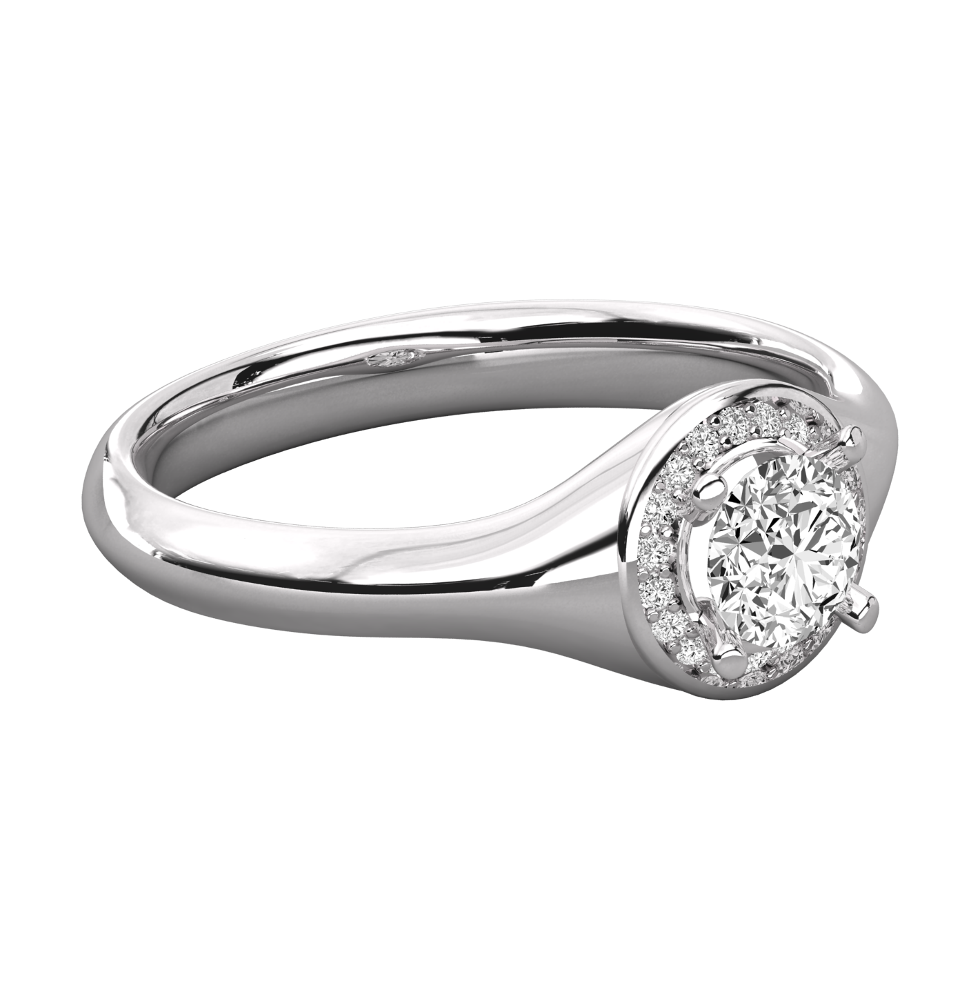 Keeva Jewels Round Diamond Halo Engagement Ring - KJR5105