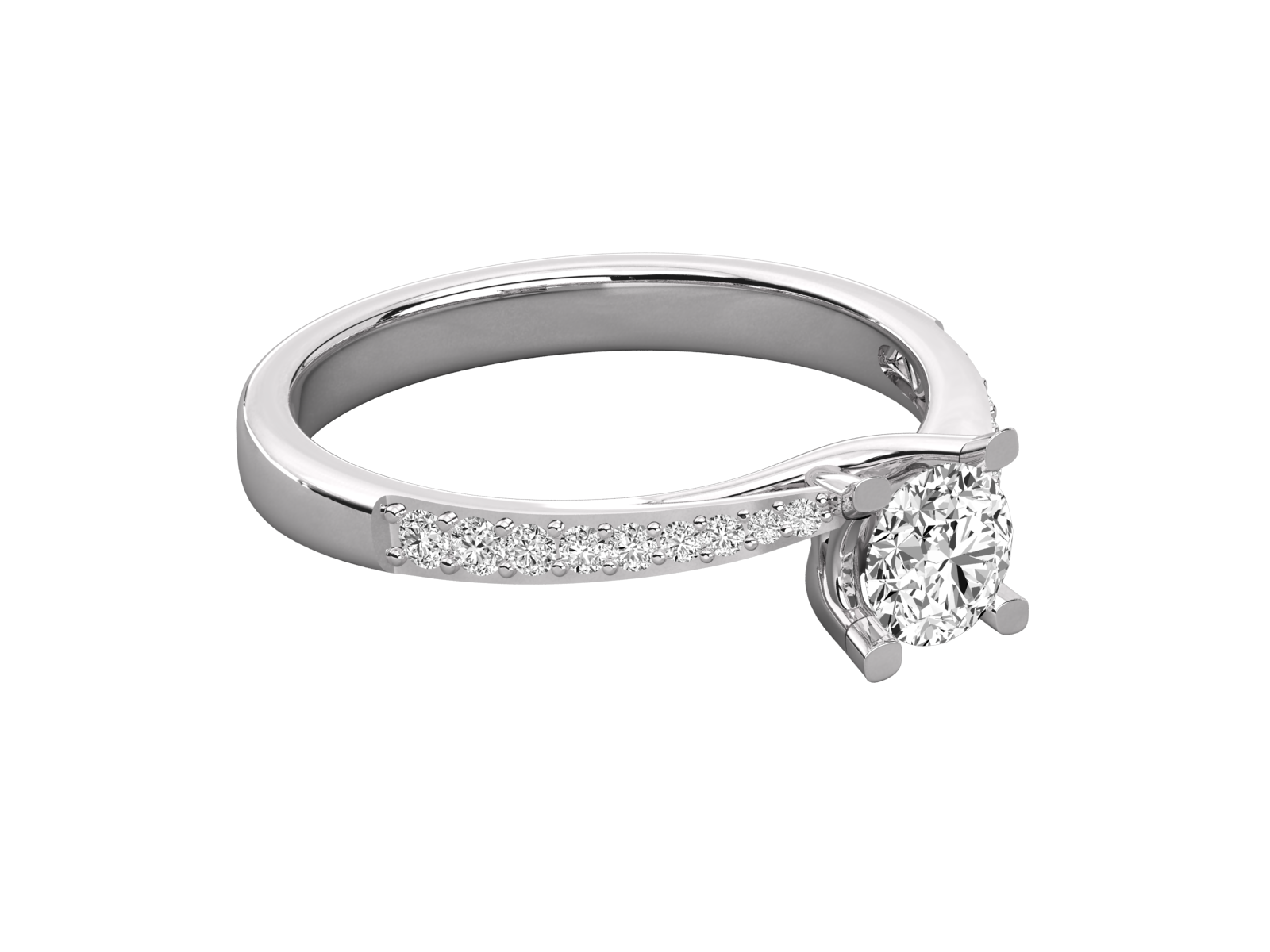 Keeva Jewels Round Diamond Solitaire Wedding Band - KJR5134