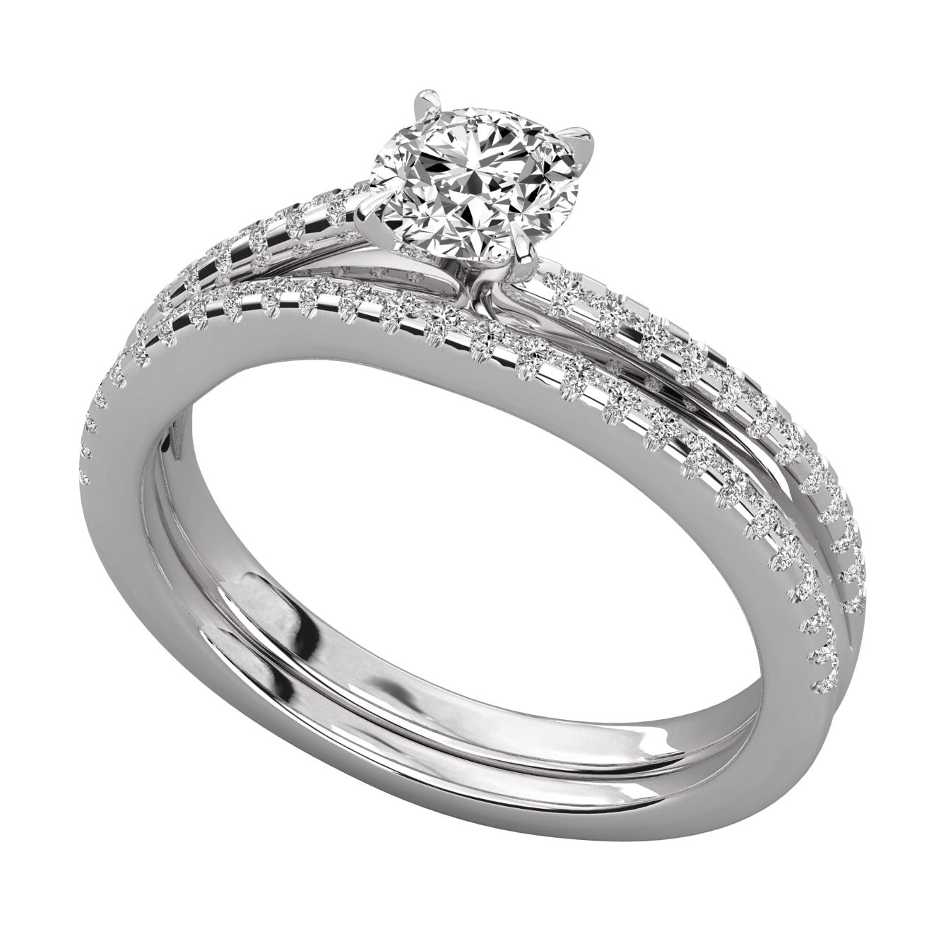 Keeva Jewels Round Diamond Lightwaight Solitaire Ring - KJR5197