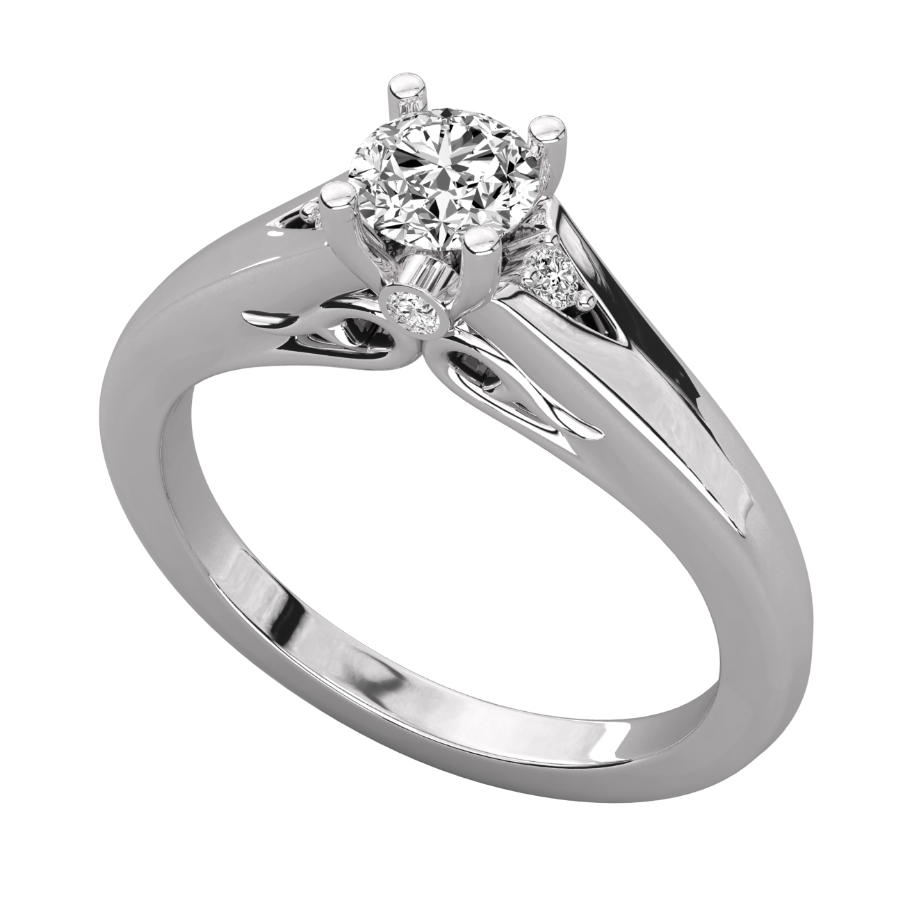 Keeva Jewels Round Diamond 3 Stone Solitaire Wedding Ring - KJR5190