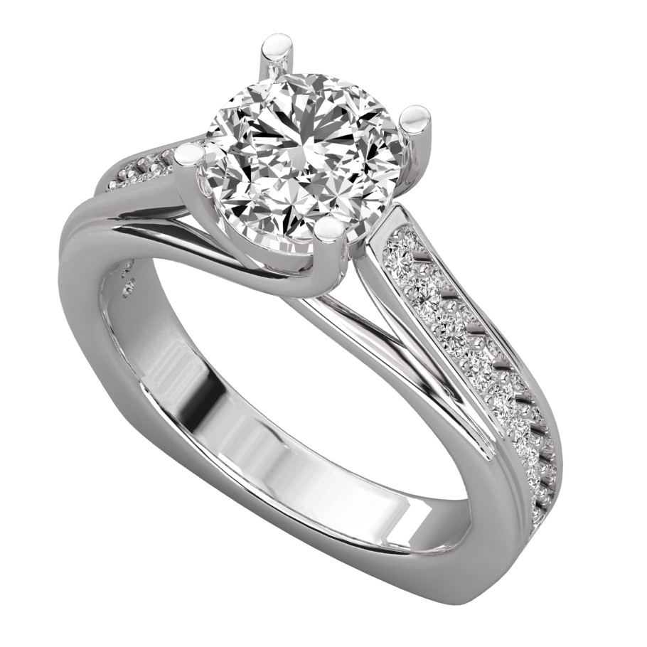 Keeva Jewels Round Diamond Designer Solitaire Ring - KJR5161