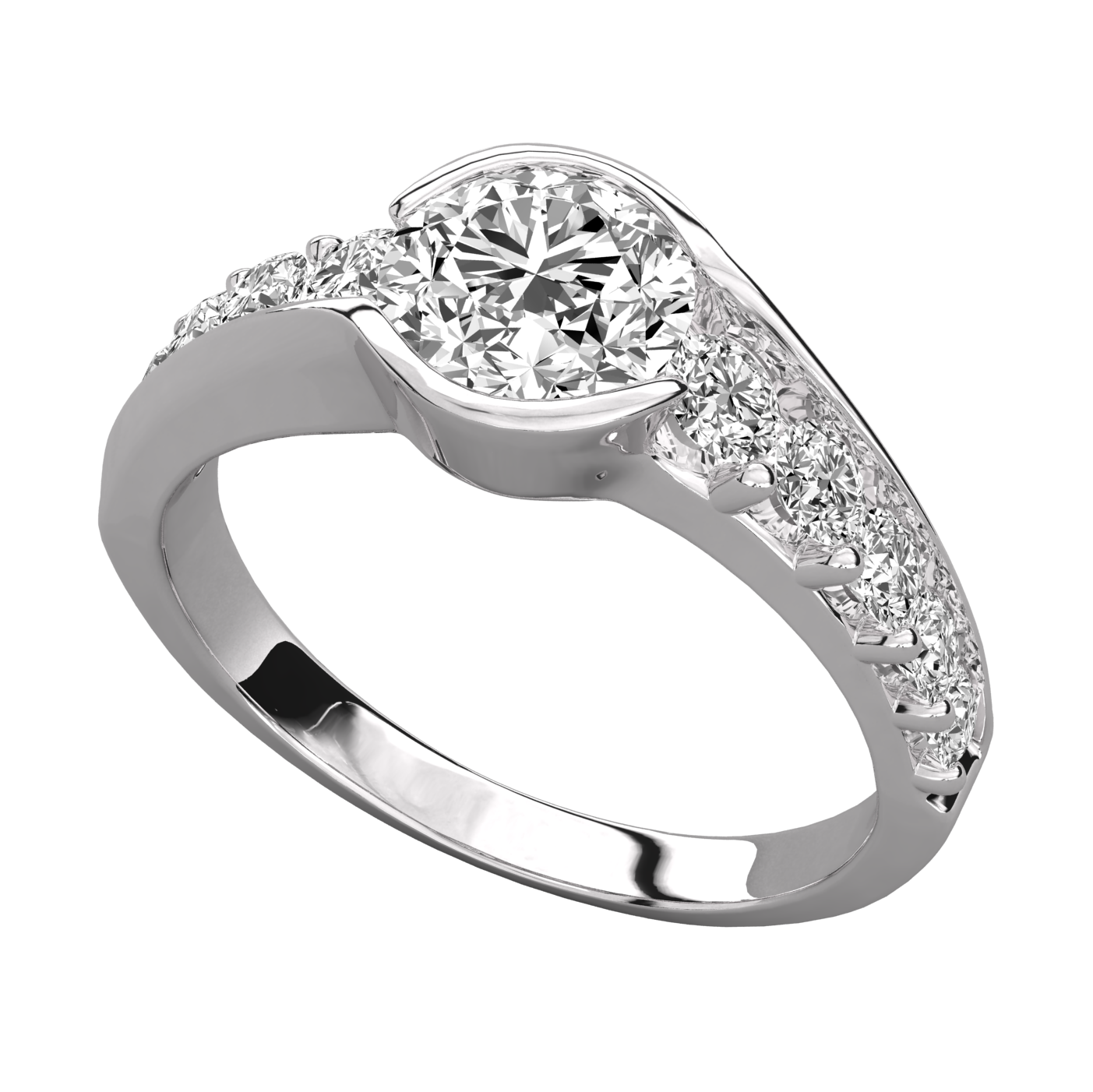 Keeva Jewels Round Diamond Designer Solitaire Wedding Ring - KJR5226