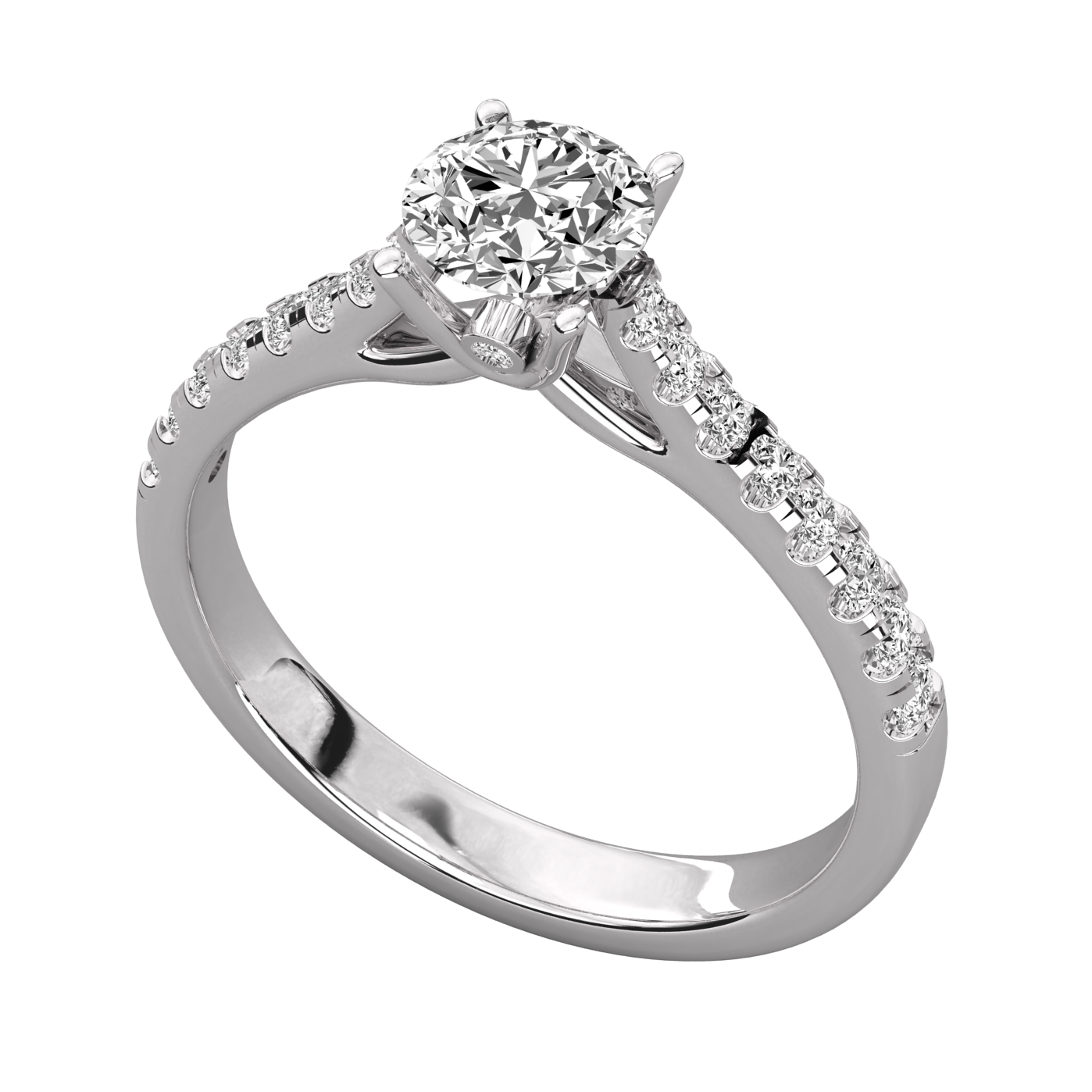 Keeva Jewels Round Diamond Micro Prong Set Solitaire Ring - KJR5170