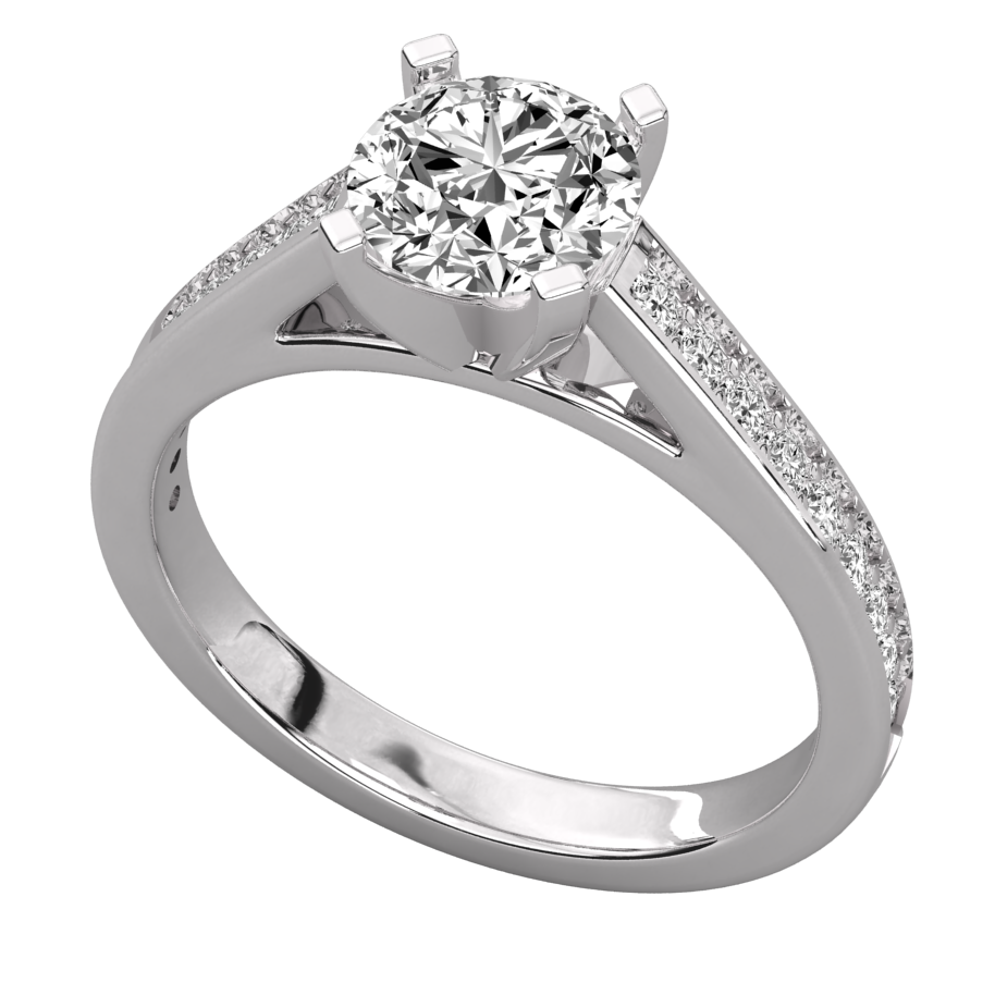 Keeva Jewels Round Diamond Solitaire Ring - KJR5156