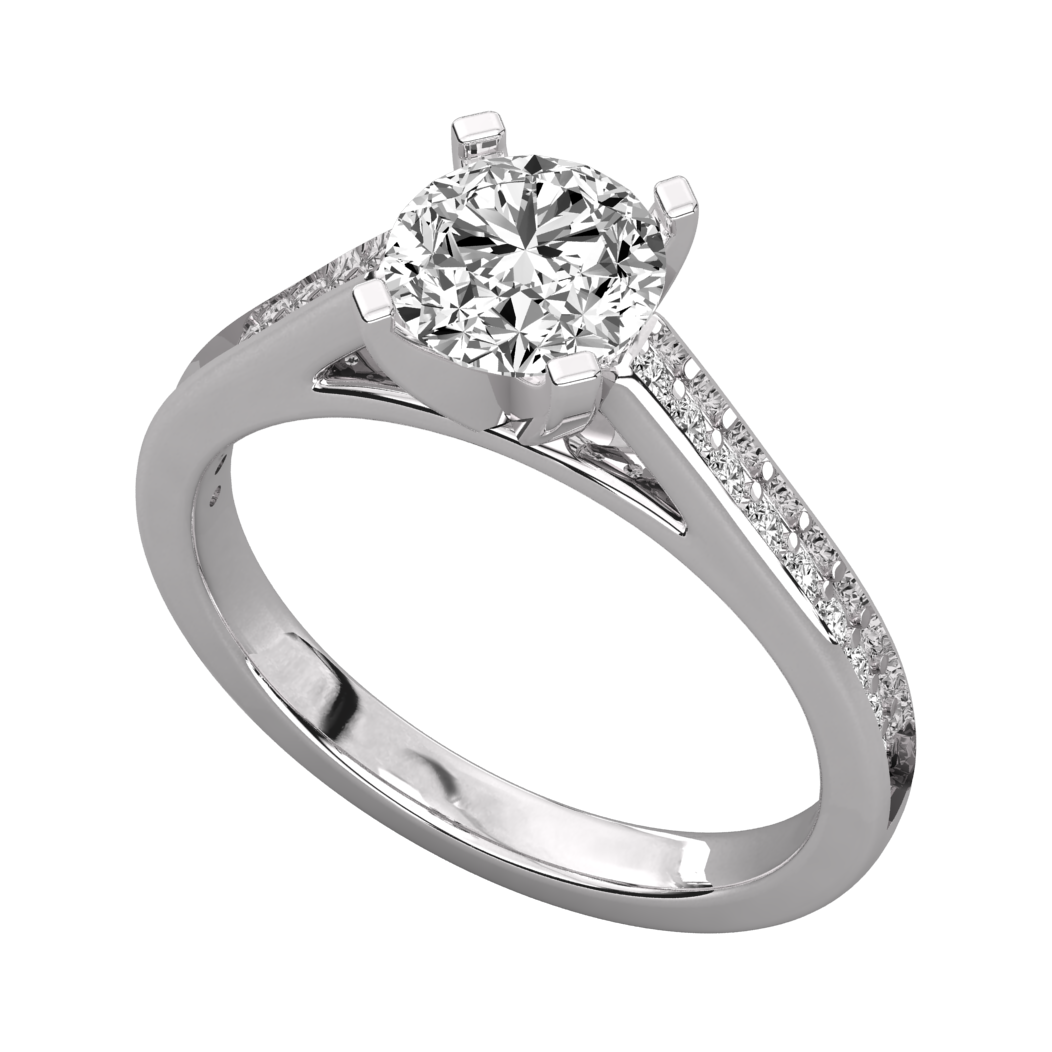 Keeva Jewels Round Cut Diamond Prong Set Solitaire Ring - KJR5070