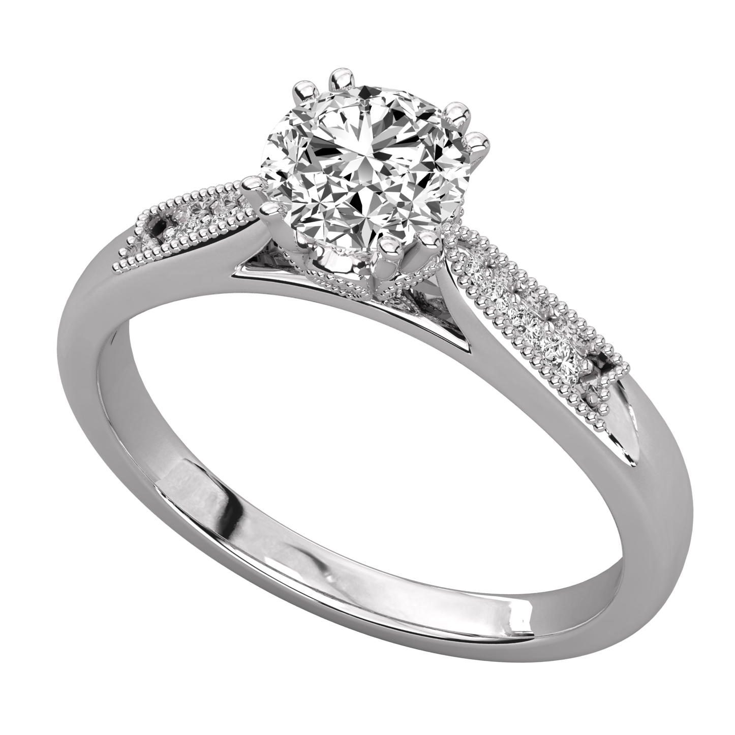 Keeva Jewels Round Diamond Designer Solitaire Ring - KJR5164