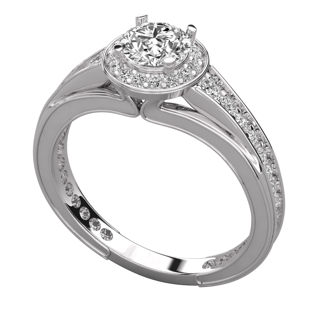 Keeva Jewels Round Cut Diamond Cluster Halo Engagement Ring - KJR5104