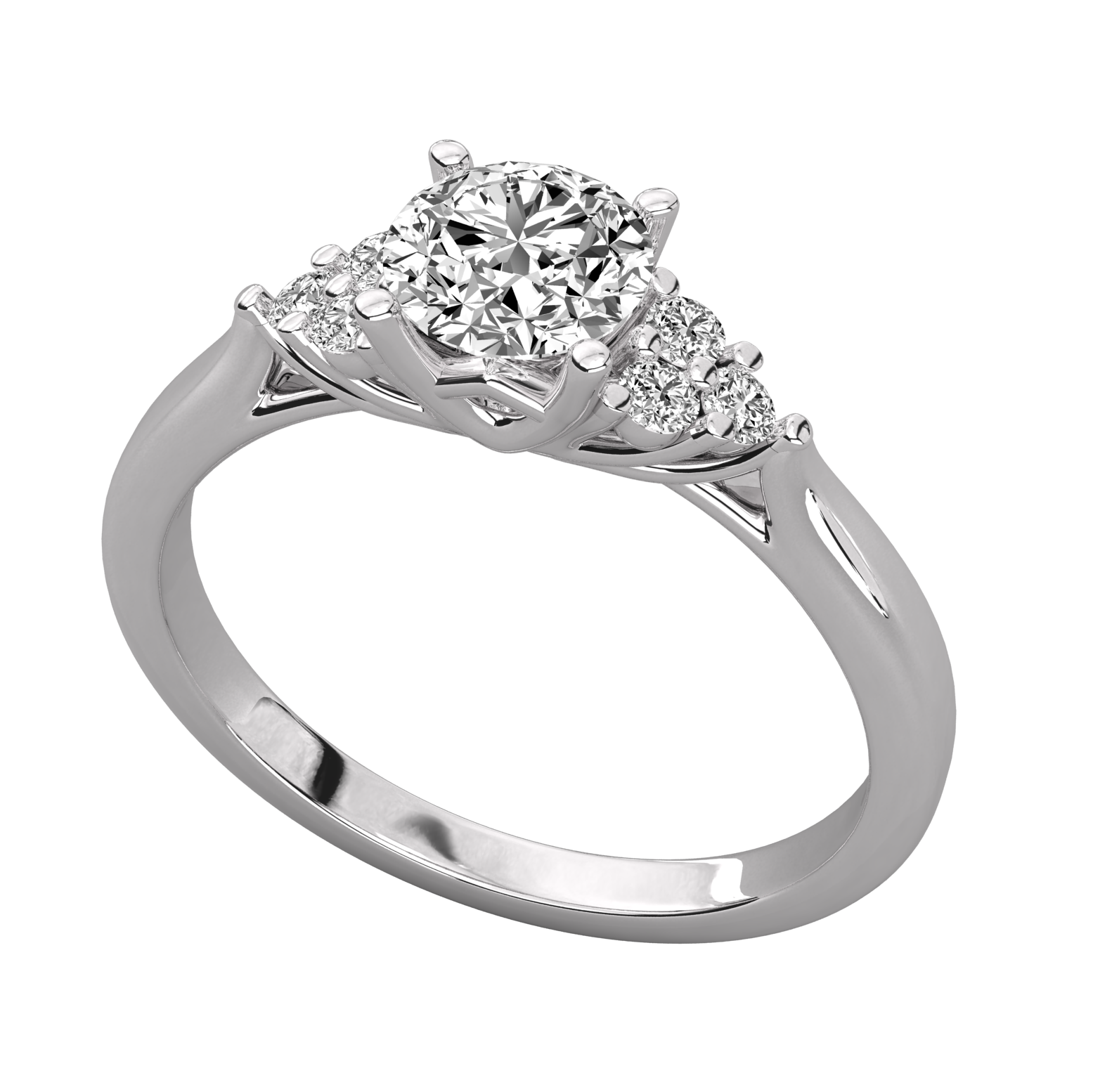 Keeva Jewels Round Cut Diamond Solitaire Wedding Band - KJR5071