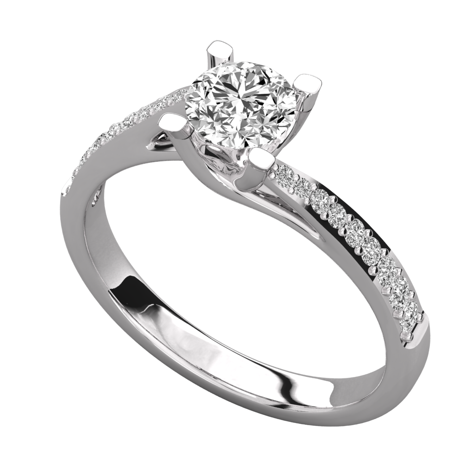 Keeva Jewels Round Diamond Solitaire Wedding Band - KJR5134