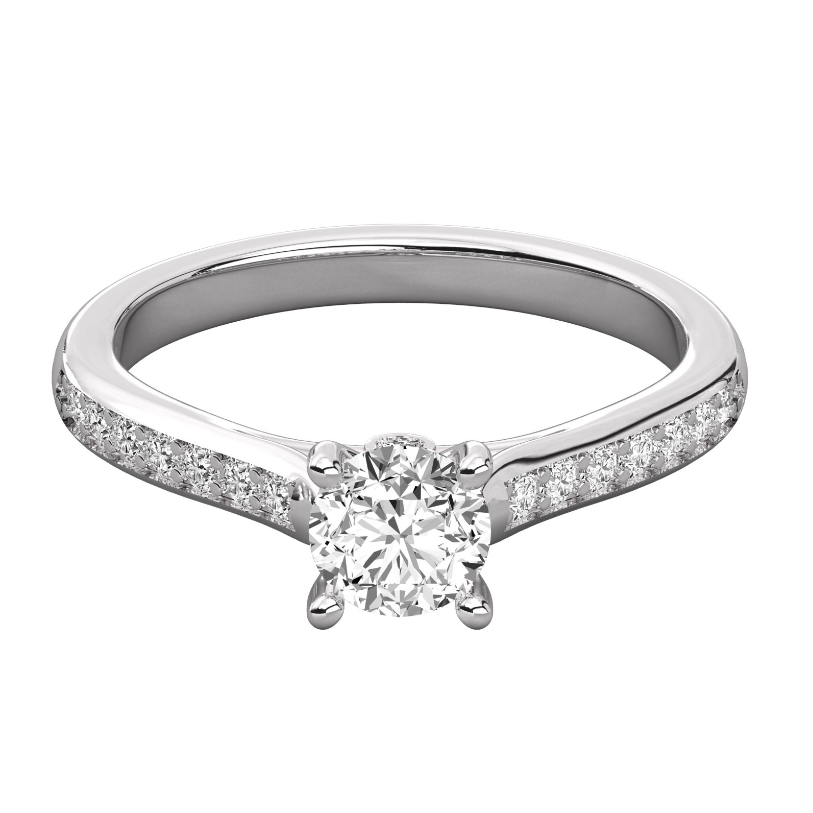 Keeva Jewels Round Diamond Lightwaight Prong Set Solitaire Ring - KJR5168