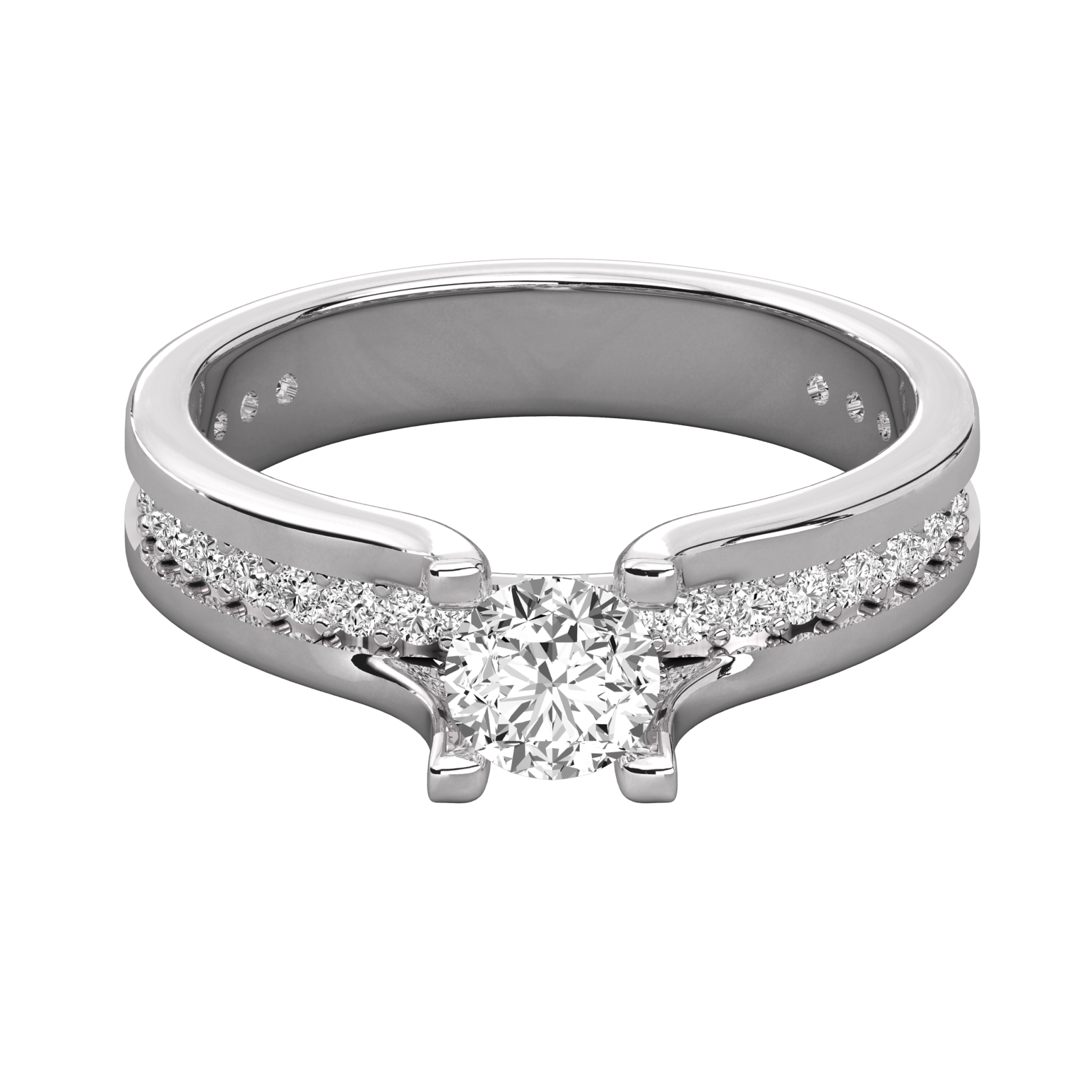 Keeva Jewels Mira Round Solitaire Engagement Diamond Ring - KJR5172