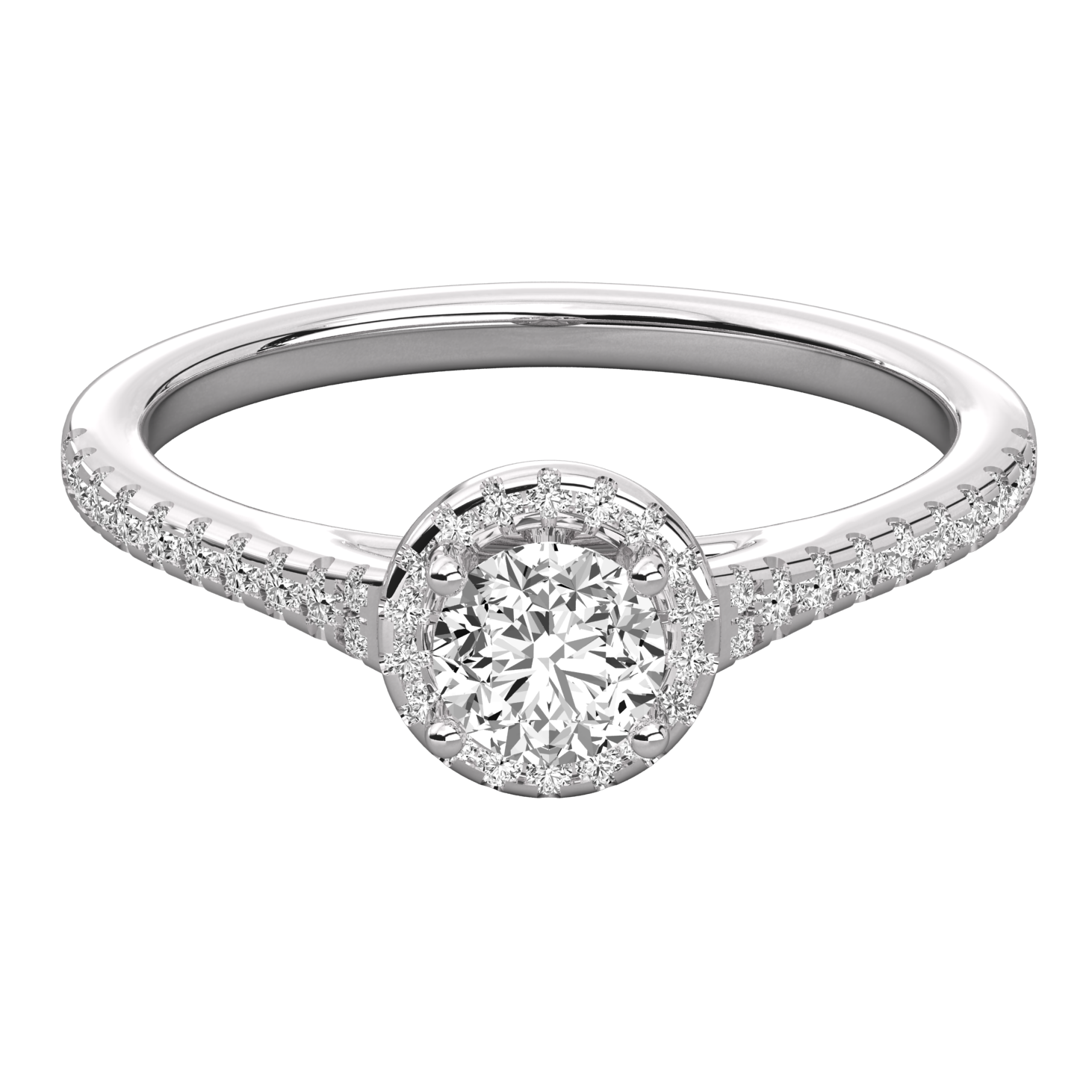 Keeva Jewels Round Diamond Halo Engagement Ring - KJR5114