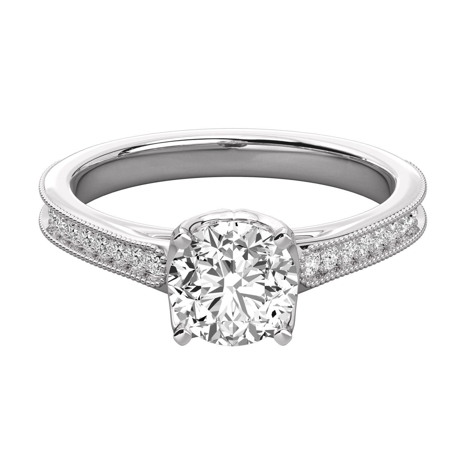 Keeva Jewels Round Diamond Designer Solitaire Wedding Ring - KJR5184