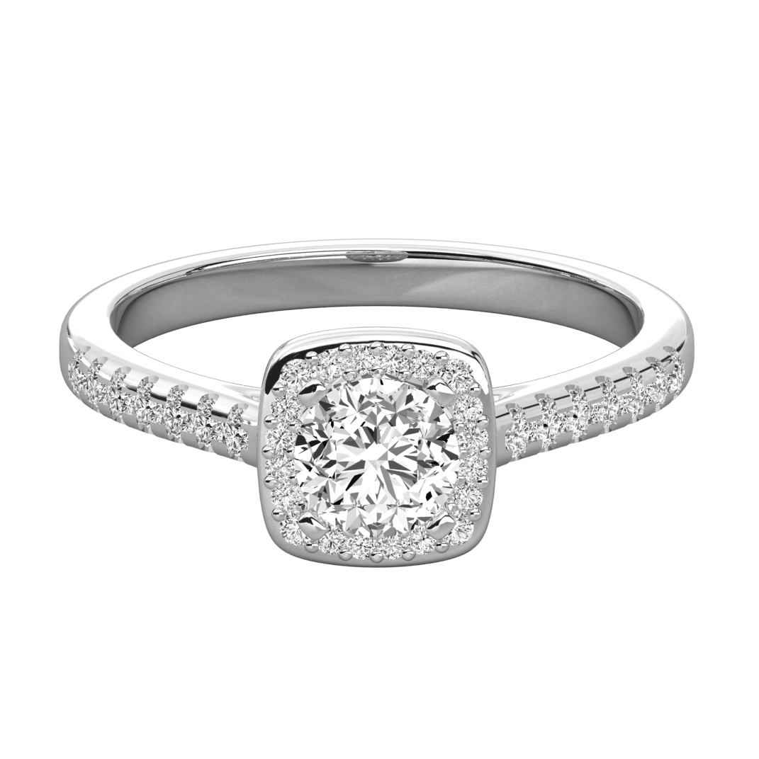 Keeva Jewels Round Diamond Halo Engagement Ring - KJR5092