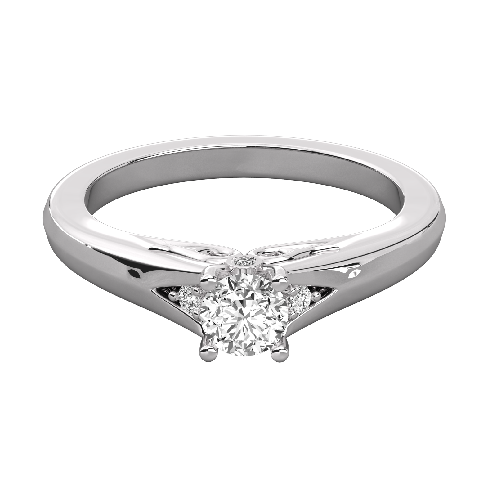 Keeva Jewels Round Diamond 3 Stone Solitaire Wedding Ring - KJR5190