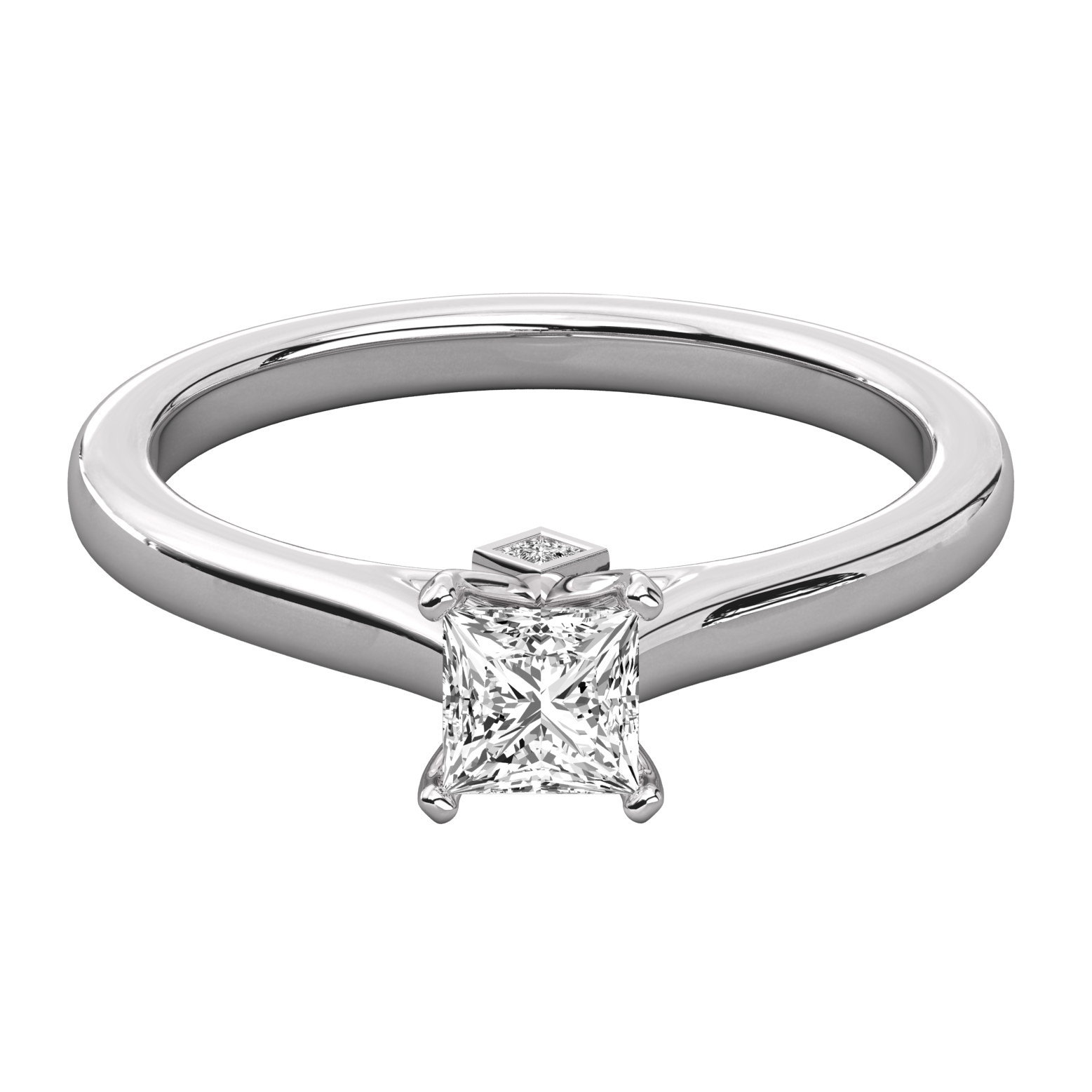 Keeva Jewels Princess Cut Diamond Solitaire Ring - KJR5180