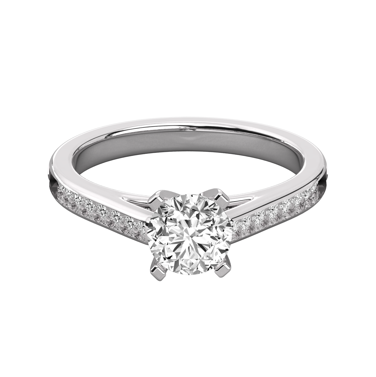 Keeva Jewels Round Cut Diamond Prong Set Solitaire Ring - KJR5070