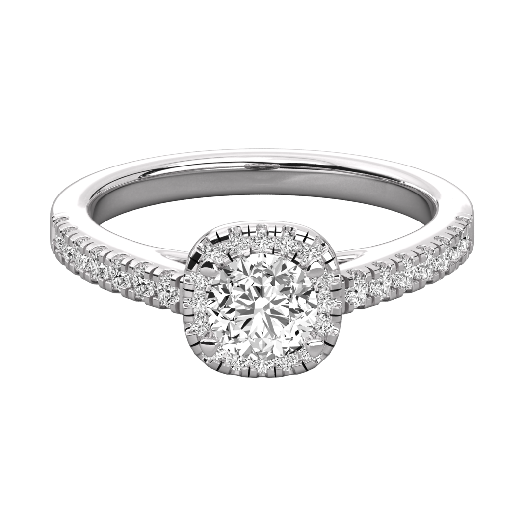 Keeva Jewels Round Diamond Halo Engagement Ring - KJR5090