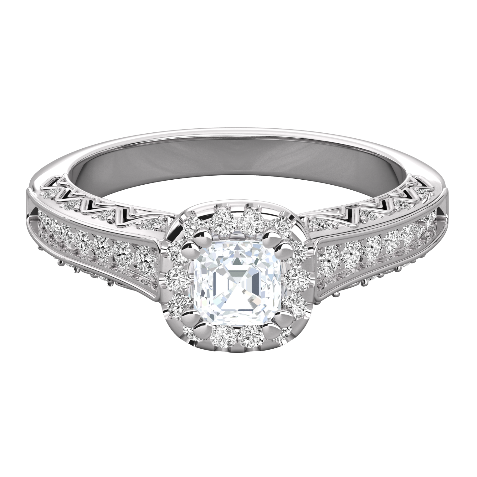 Keeva Jewels Cushion Cut Diamond FlyerFit Engagement Ring -KJR5181