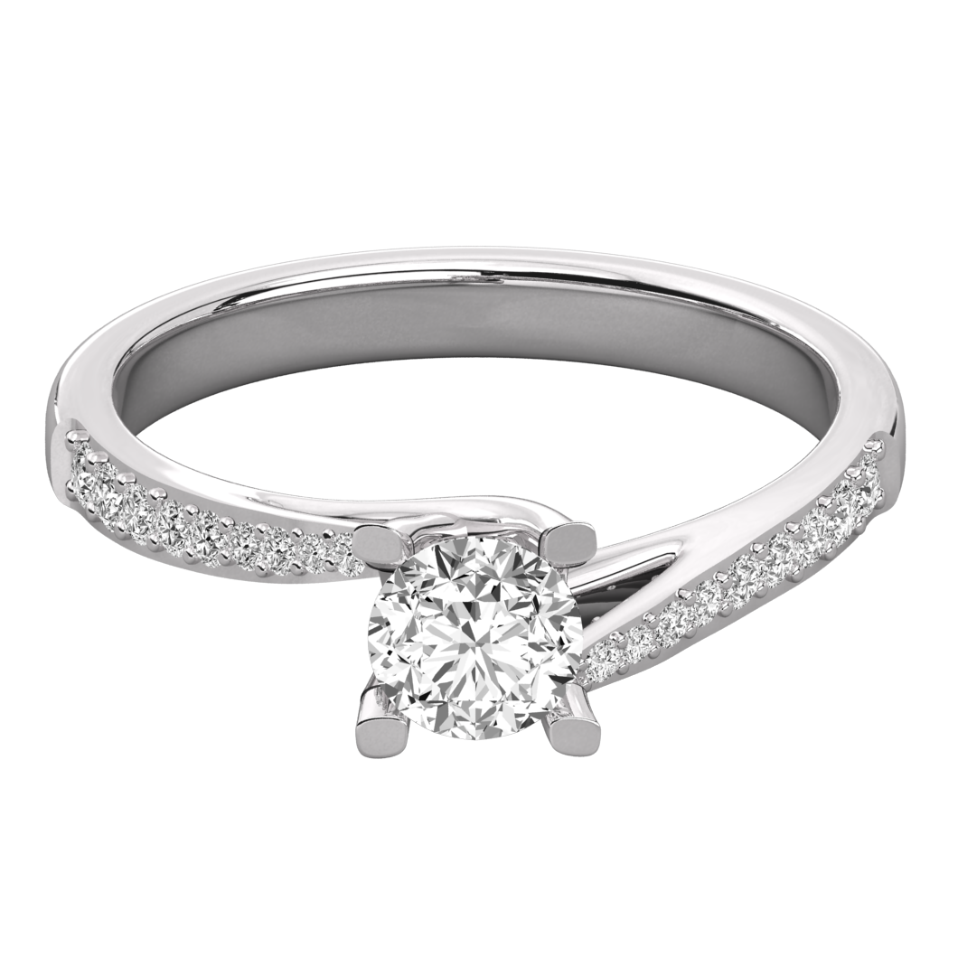 Keeva Jewels Round Diamond Solitaire Wedding Band - KJR5134