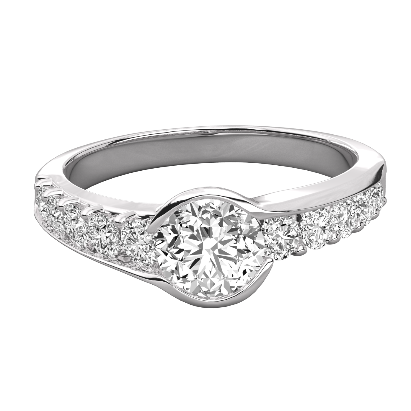 Keeva Jewels Round Diamond Designer Solitaire Wedding Ring - KJR5226