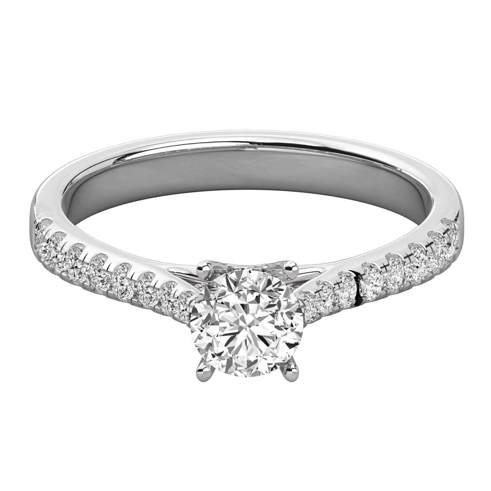 Keeva Jewels Round Diamond Micro Prong Set Solitaire Ring - KJR5170