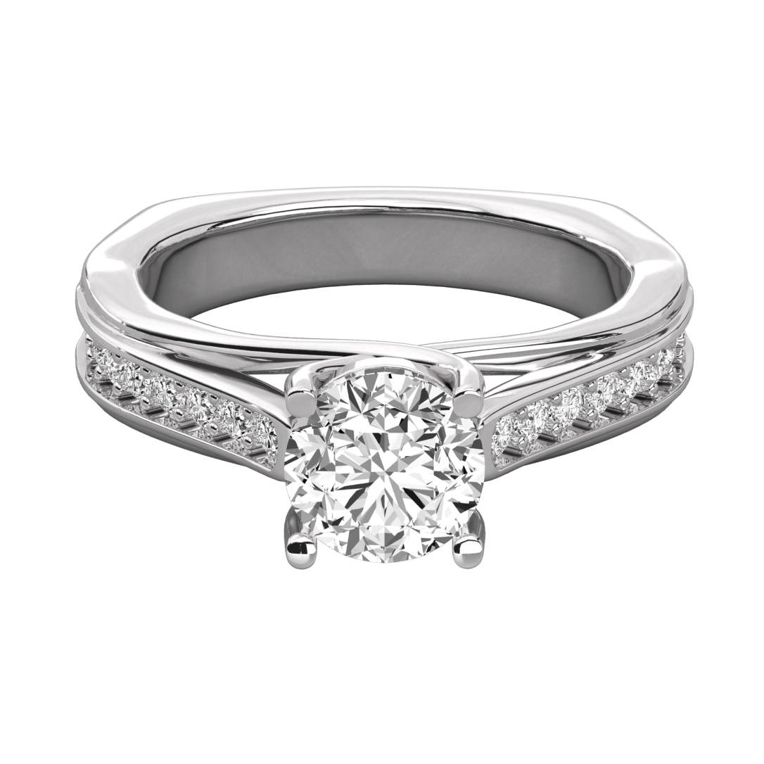 Keeva Jewels Round Diamond Designer Solitaire Ring - KJR5161