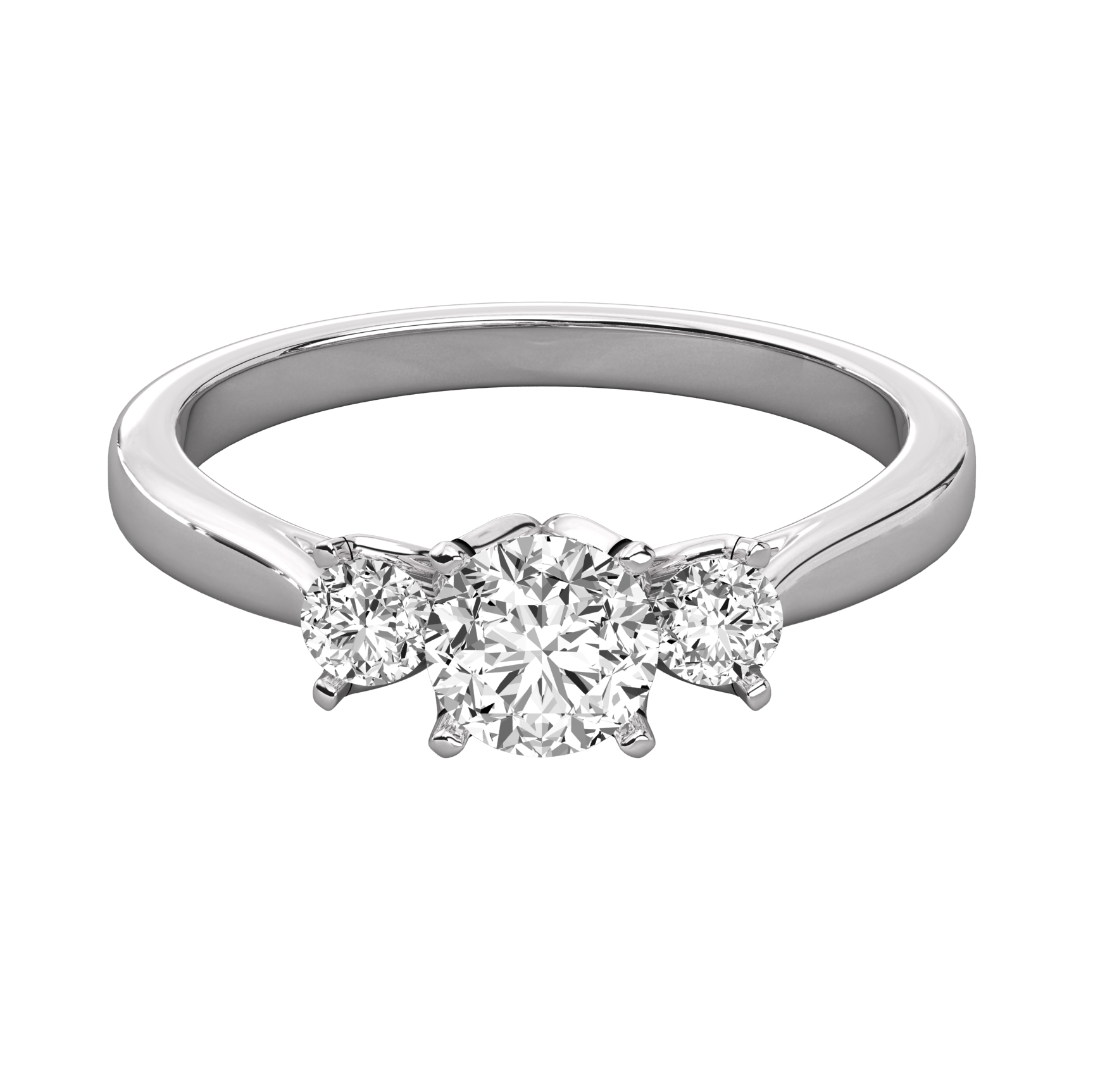 Keeva Jewels Round  Cut Diamond 3 Stone Wedding Band - KJR5049