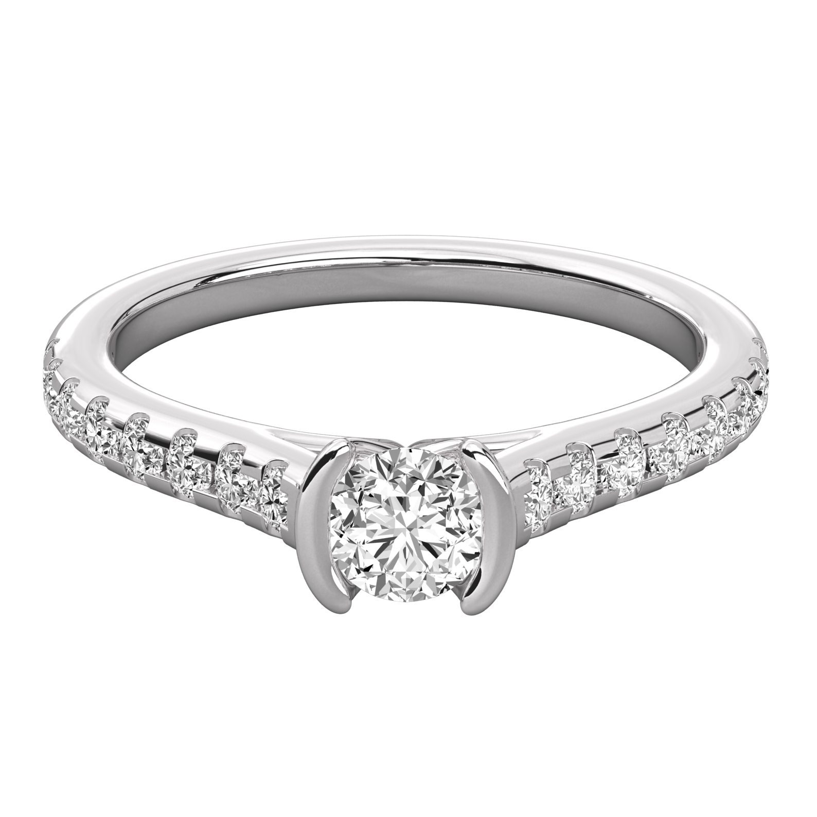 Keeva Jewels Round Diamond Micro Prong Set Solitaire Ring - KJR5171