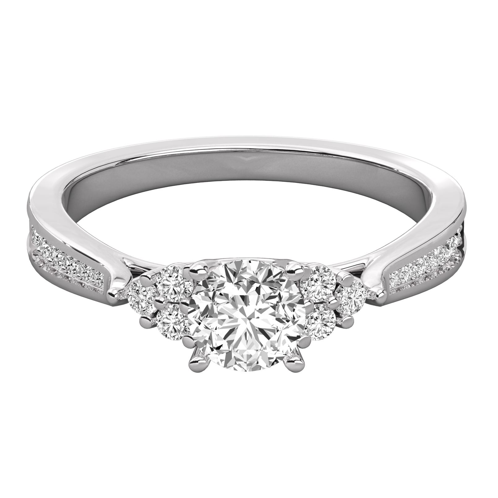 Keeva Jewels Rpund Diamond Larissa Halo Engagement Ring - KJR5173