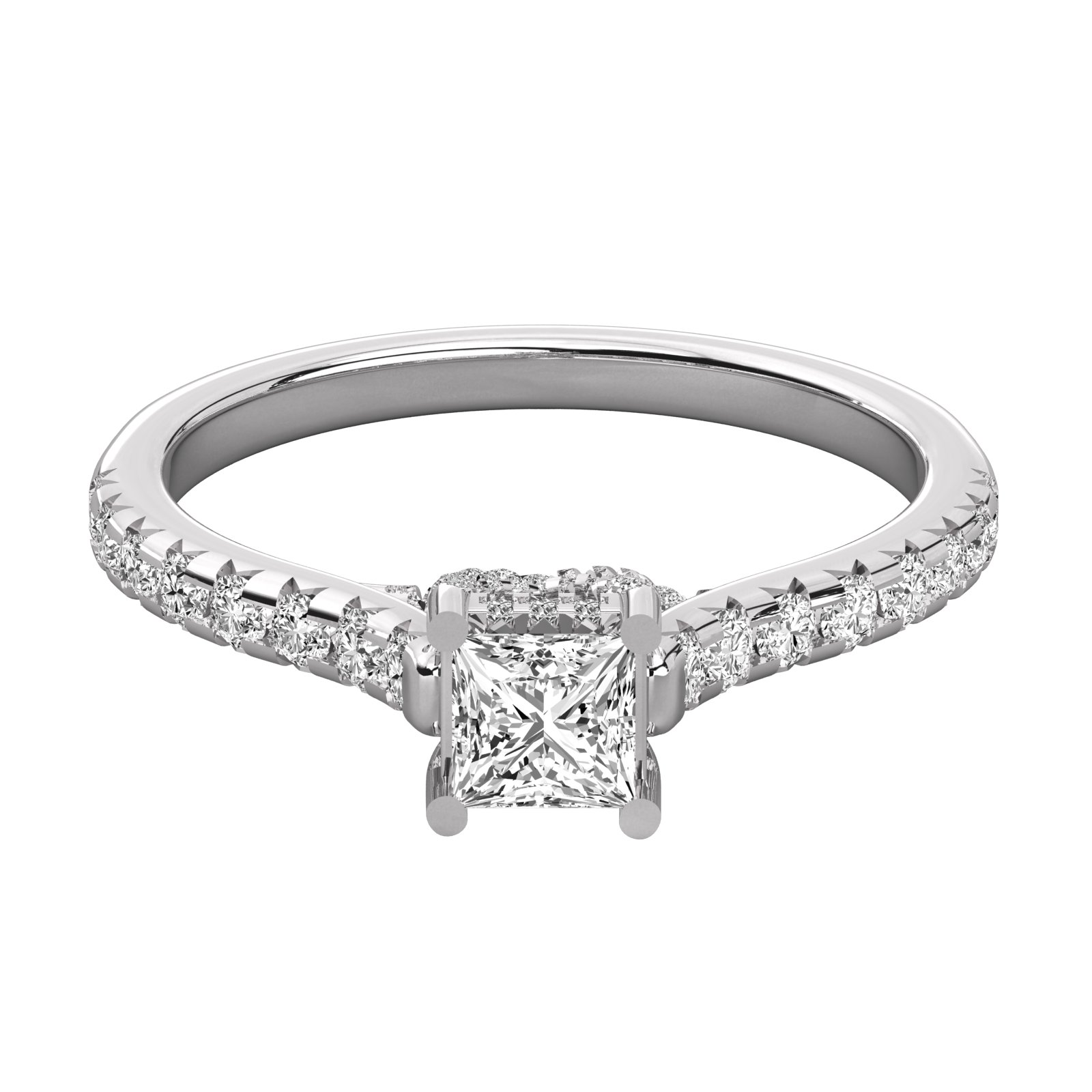 Keeva Jewels Princess And Round Cut Diamond Wedding Band - KJR5064