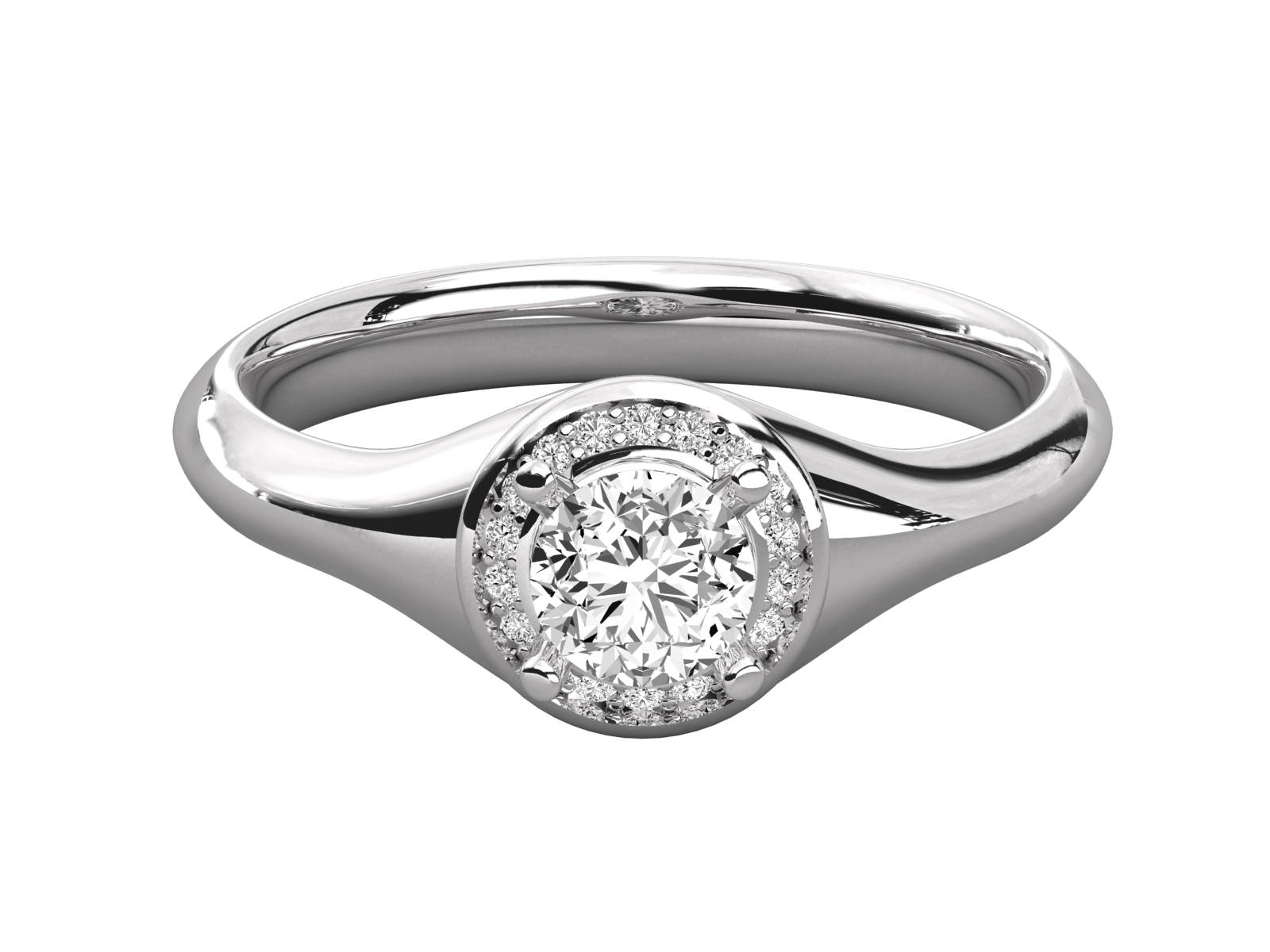 Keeva Jewels Round Diamond Halo Engagement Ring - KJR5105